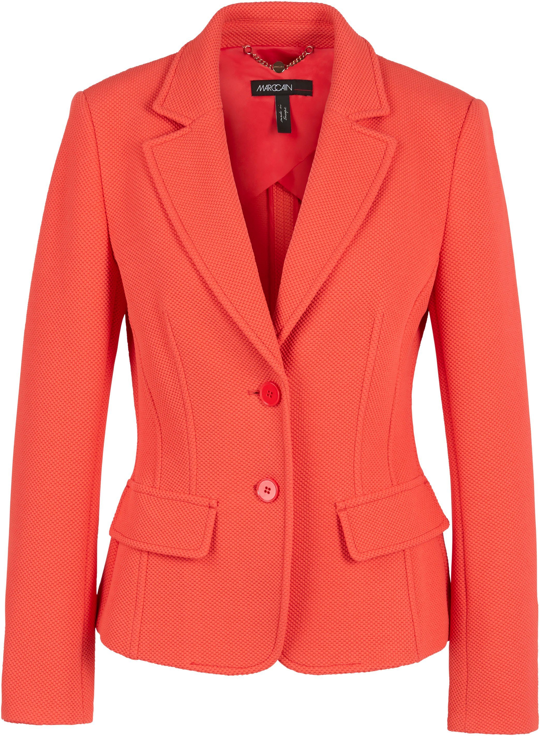 "Collection Tailoring-Fit Blazer bright Damenmode Graphic Kurzblazer Marc Cain tomato Booster" im Premium