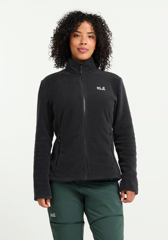 Jack Wolfskin Fleecejacke TAUNUS 200 FZ W als sportlicher Midlayer, für Wandern und Freizeit