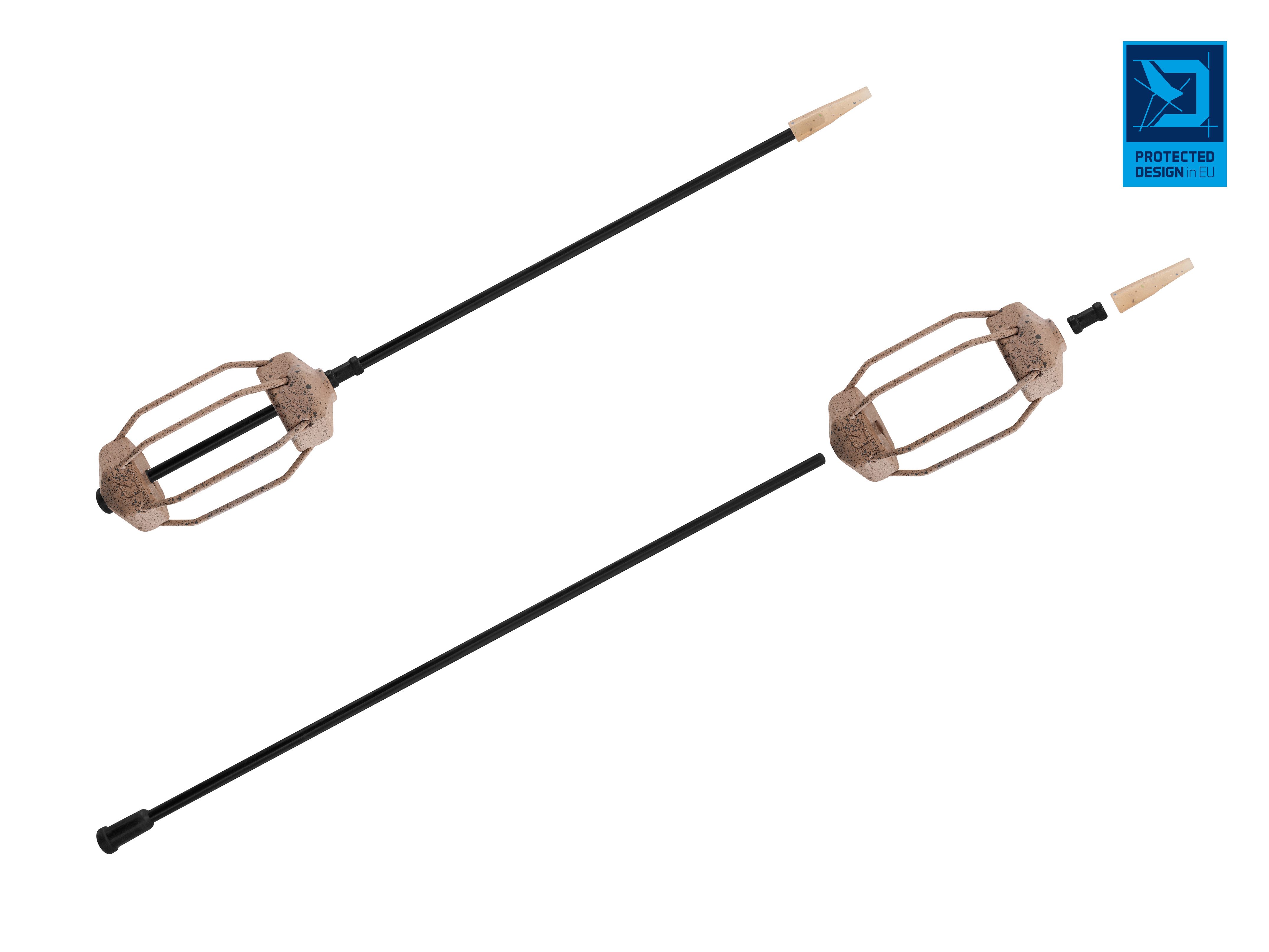 Delphin.sk Feederkorb 12 Stück SET EazySIX Blei-Futterkorb mit Rohr - ver. Größen - Feeder, (12-St. 12er SPAR-SET), Abnehmbares Blei mit Gummischrumpfschlauch