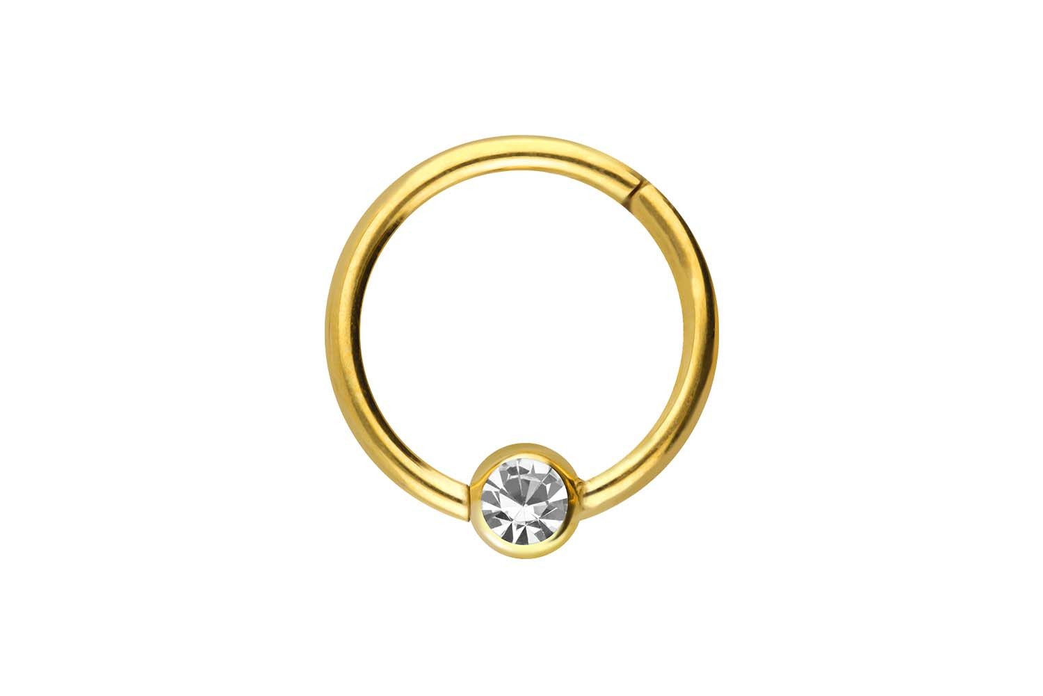 PIERCINGLINE Nasenpiercing Chirurgenstahl Segmentring Clicker KRISTALL Ohrp günstig online kaufen