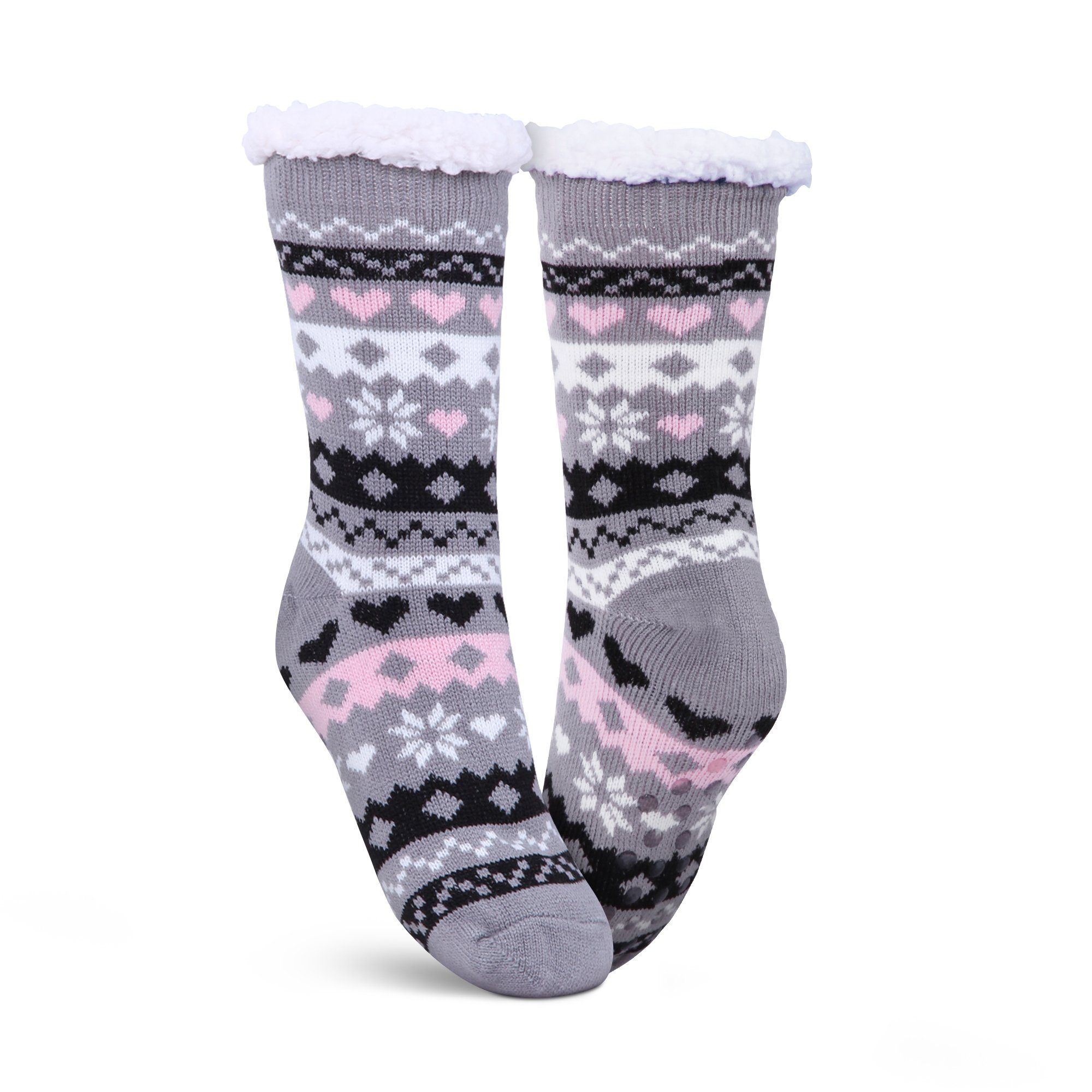 Bestlivings ABS-Socken Hüttensocken 36-42 (1-Paar) Haussocken Stoppersocken mit Teddyfutter, Hüttensocken plüschig Socken