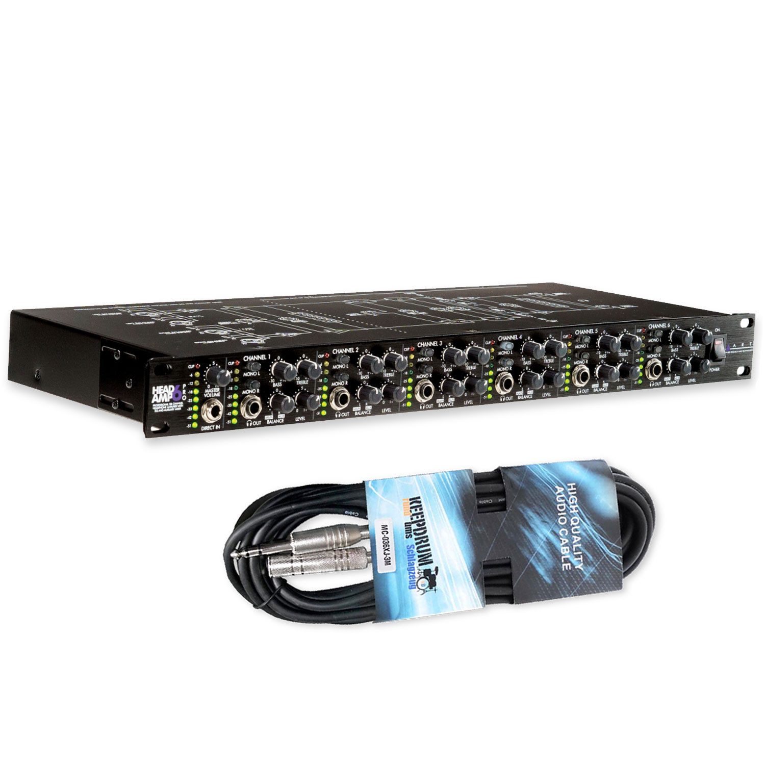 Art Audio Art Kopfhörer-Verstärker Headamp 6 Pro 6-Kanäle mit Kabel Digitales Aufnahmegerät (Kopfhörer-Verstärker)