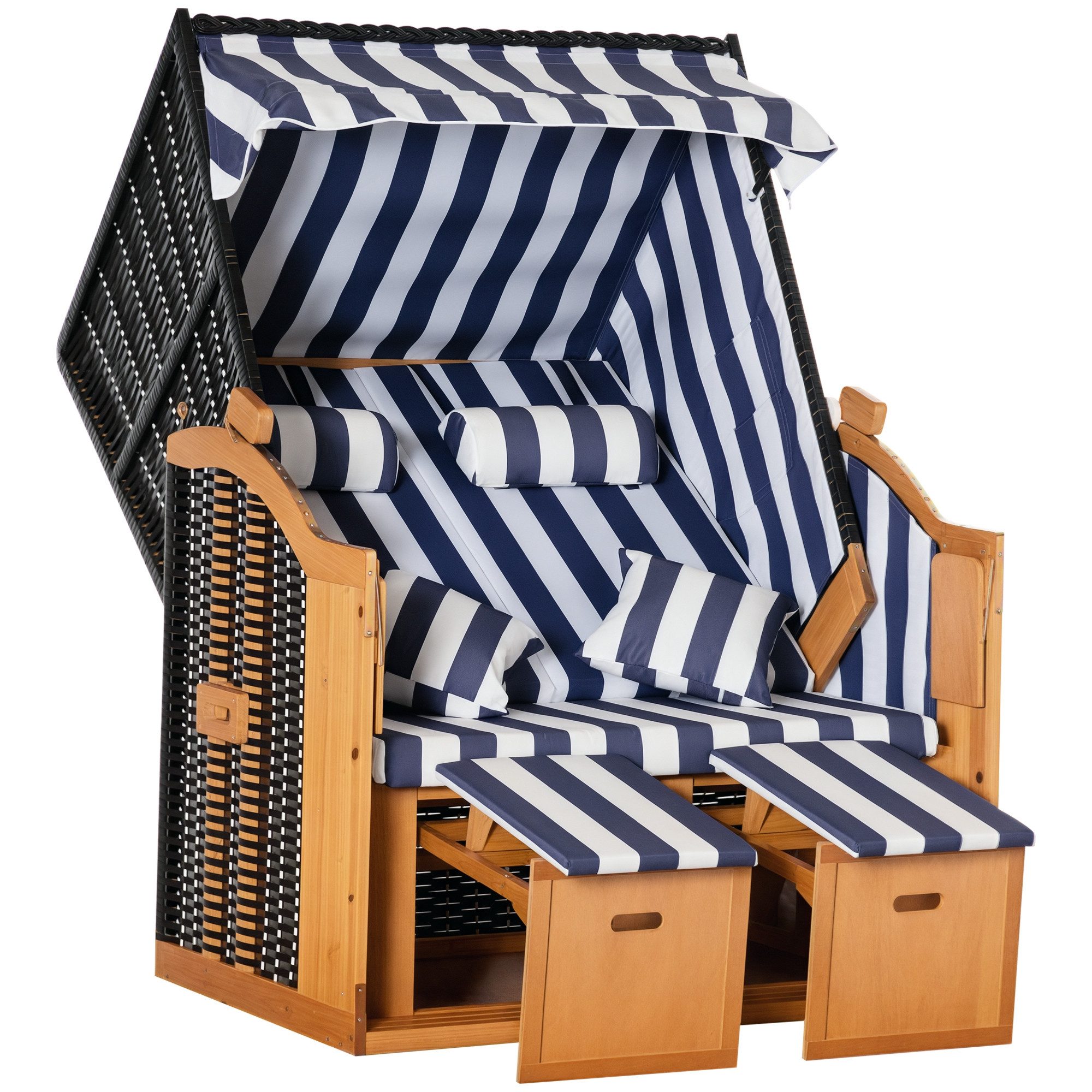Outsunny Strandkorb Strandkorb mit Dach und günstig online kaufen