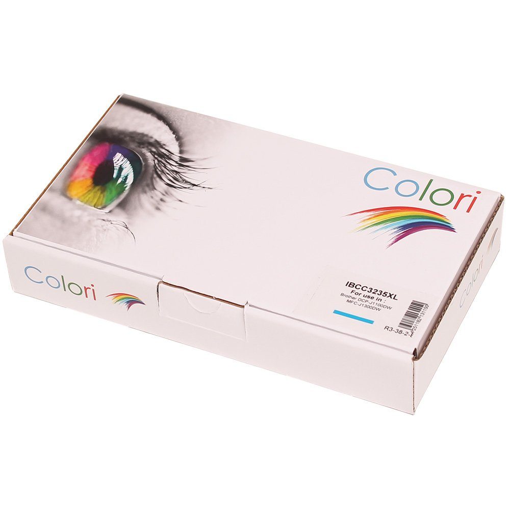 Colori Tintenpatrone (Kompatible Druckerpatrone für Brother LC-3233 LC-3235XL Cyan für Brother DCP-J1100DW MFC-J1300DW von Colori)