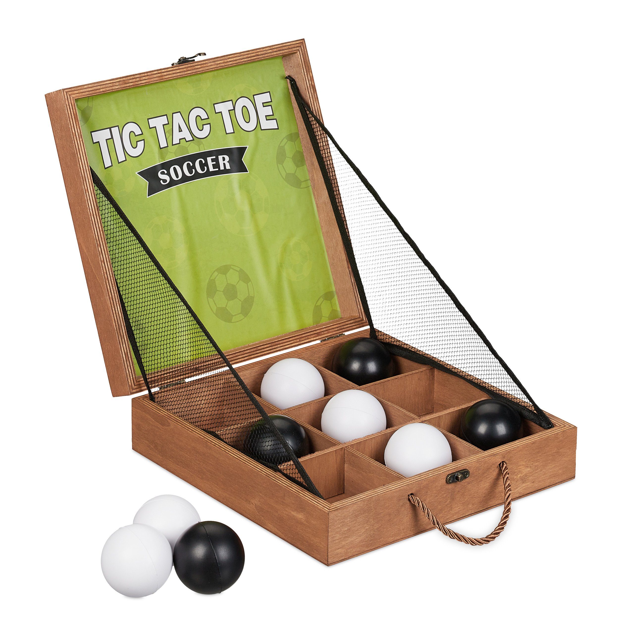 relaxdays Spiel, Strategiespiel Tic Tac Toe Wurfspiel