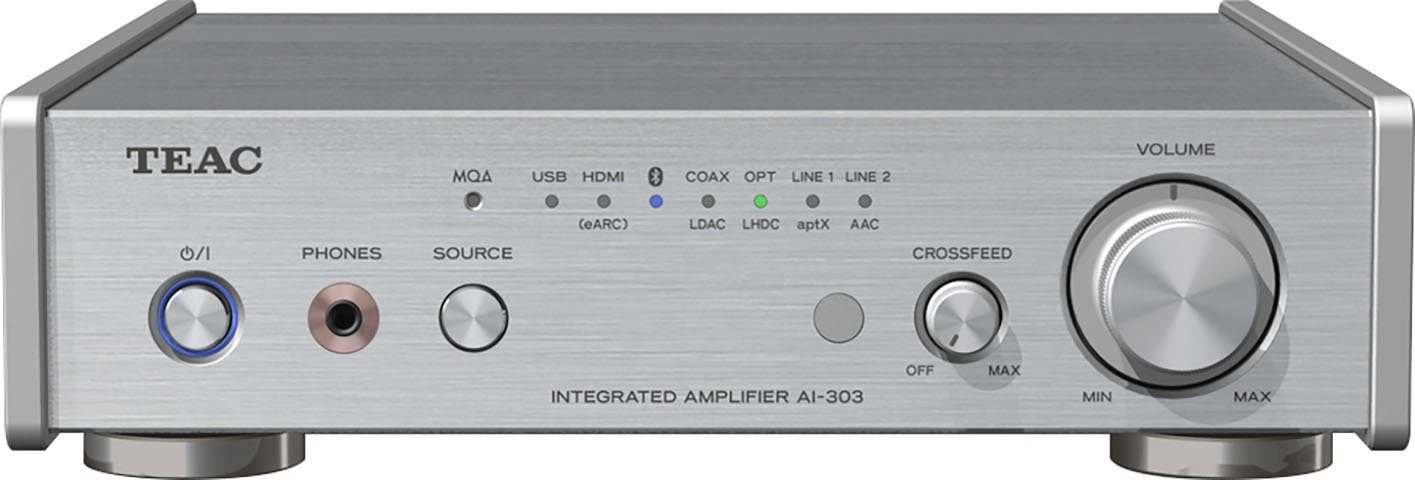 TEAC AI-303 USB DAC silberfarben Kanäle: 100 2, (Anzahl Audioverstärker W)