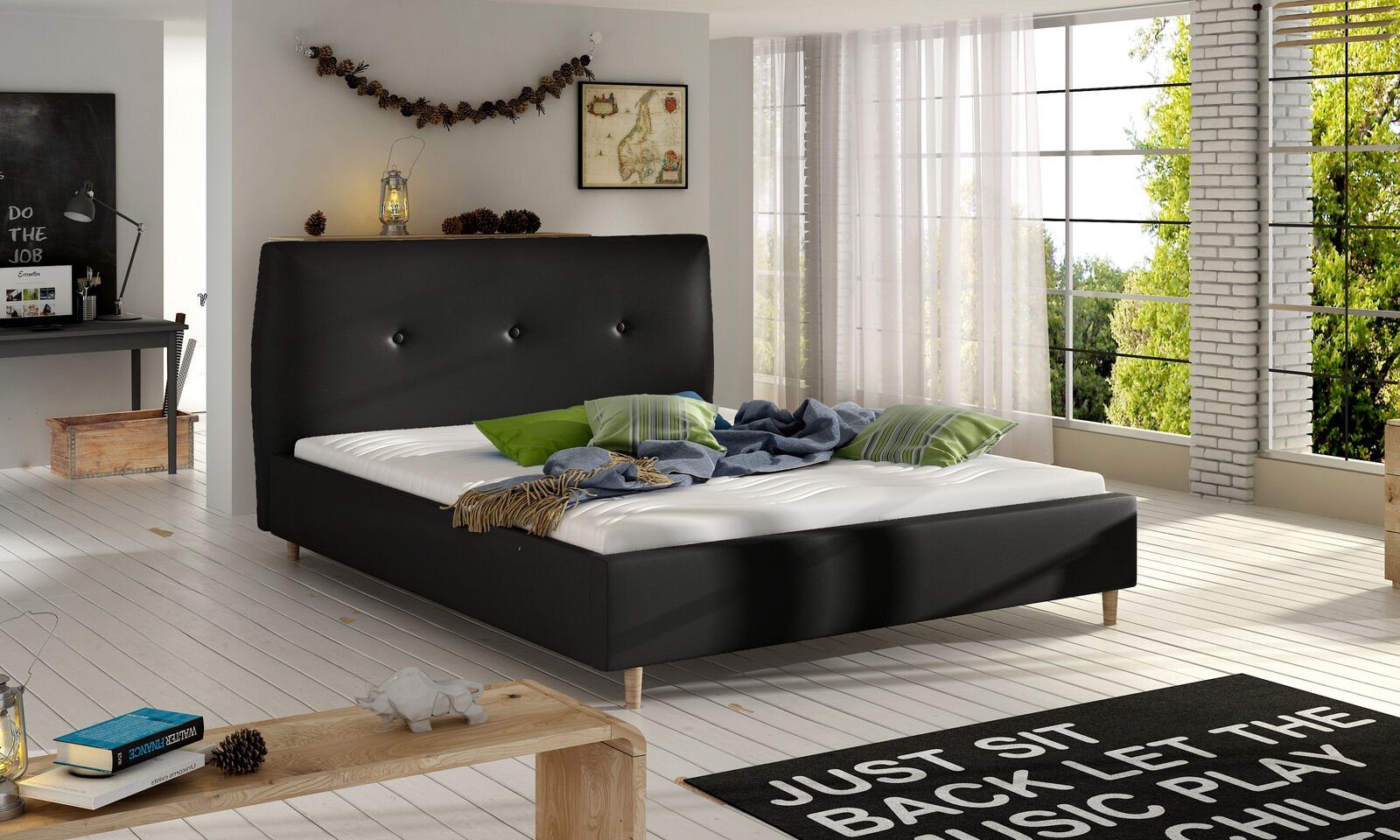 JVmoebel Bett, Modernes XXL Luxus Design Bett Leder Betten Stil Hotel  Doppel 140 160 180x200cm online kaufen | OTTO