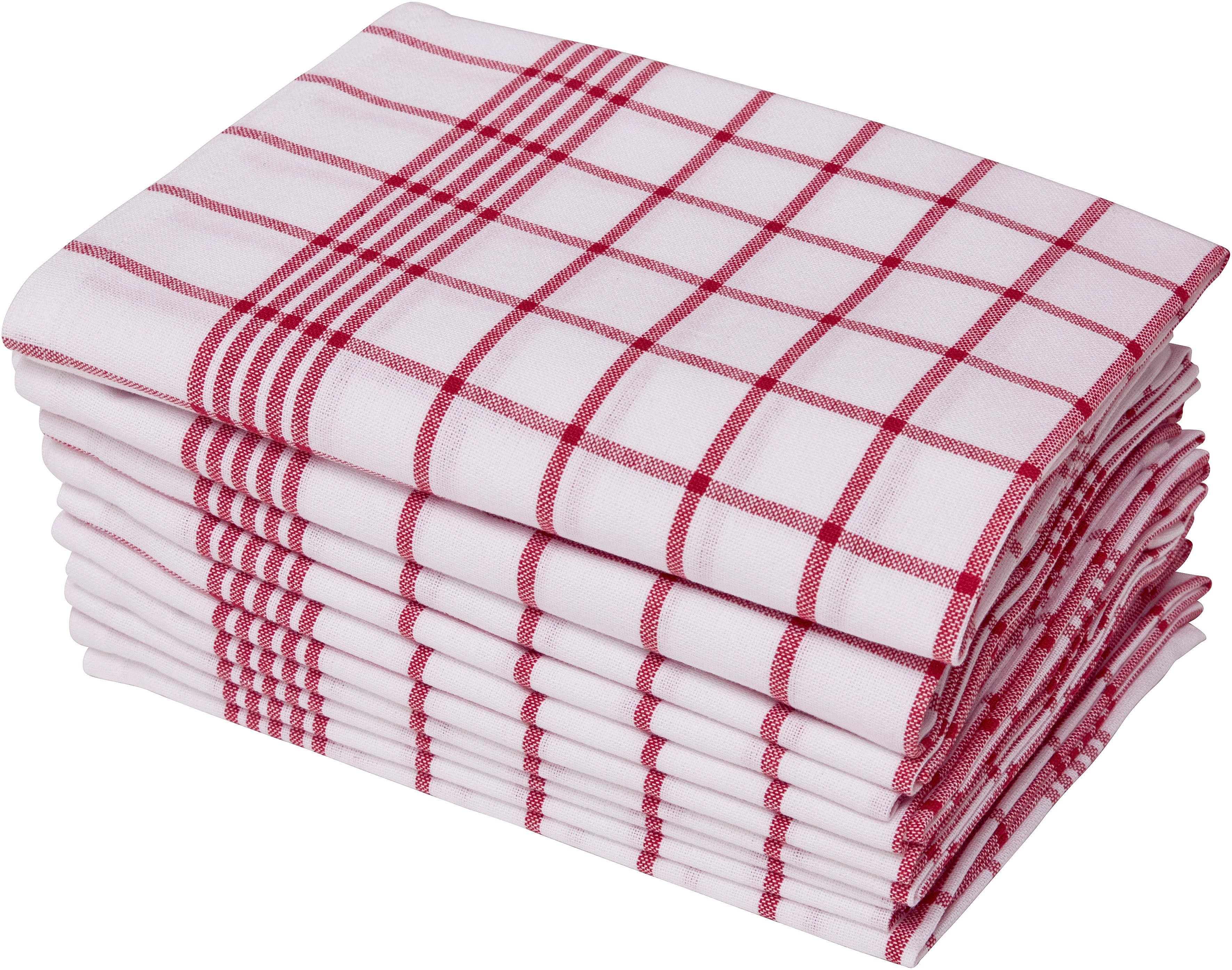 OTTO home Geschirrtuch Vivianne, Exklusiv Deal!, (Set, 10-tlg., 10 Stück), 100% Baumwolle,60×45 cm, blau-/rot-/weiß,10 Stk, Set, weich, saugstark