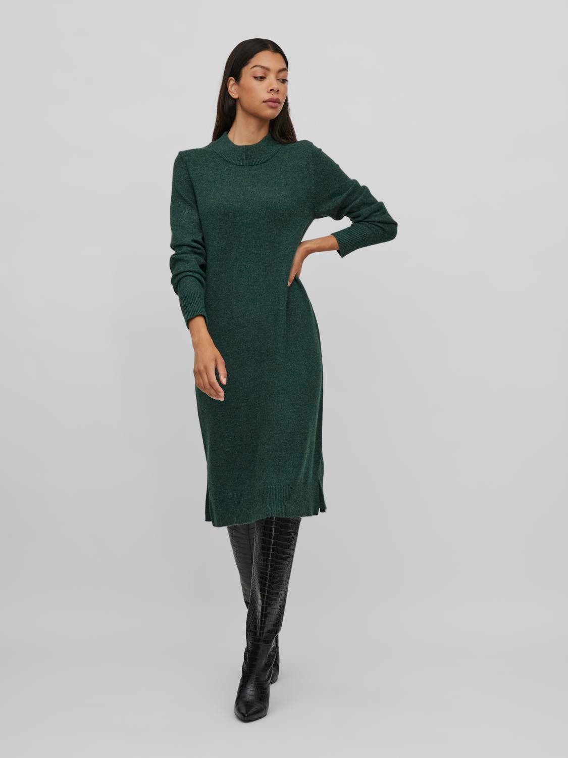 Vila Strickkleid VIRIL CREW NECK L/S MIDI DRESS - NOOS