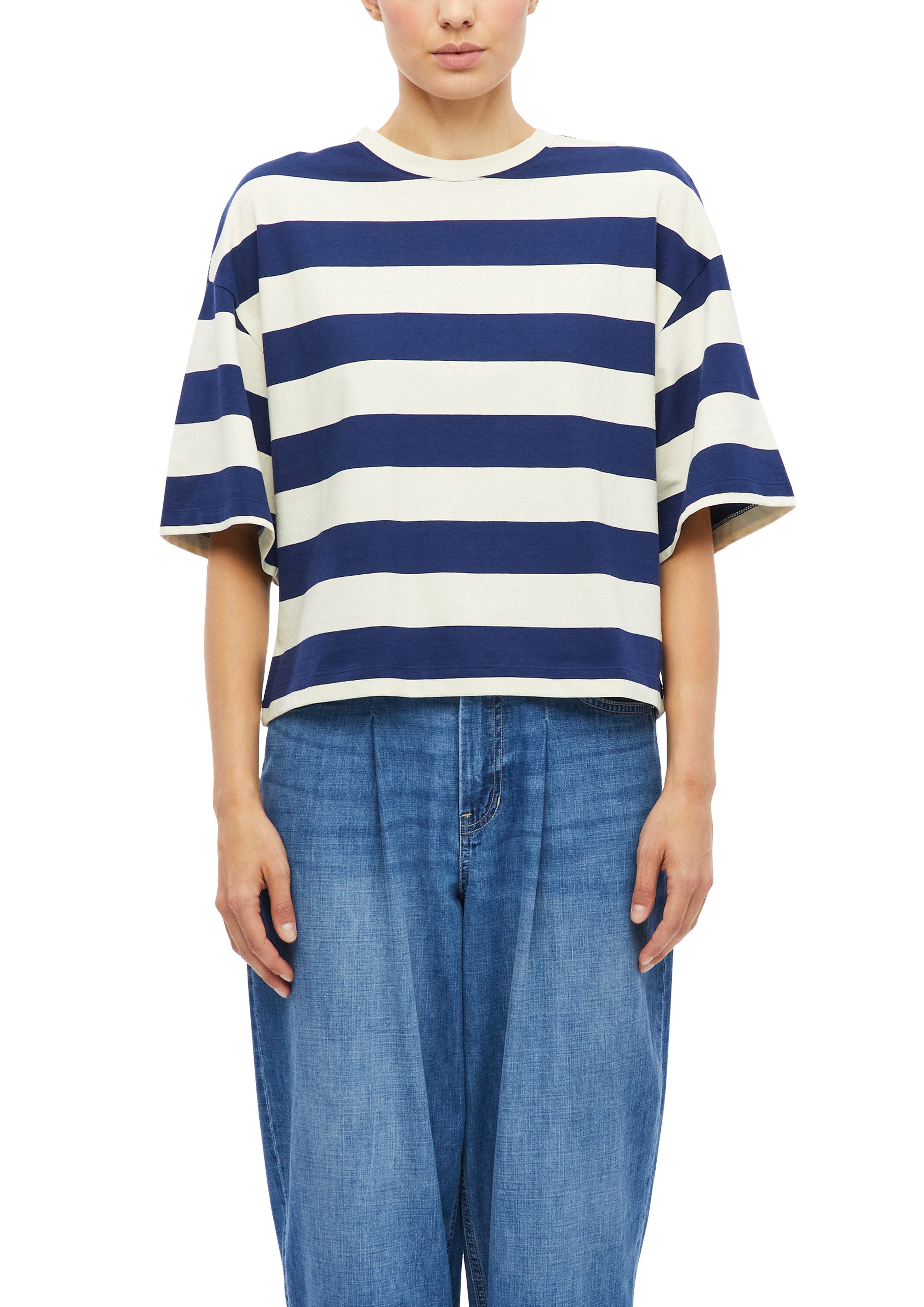 s.Oliver Kurzarmshirt Gestreiftes Sommershirt / Oversize und kurz