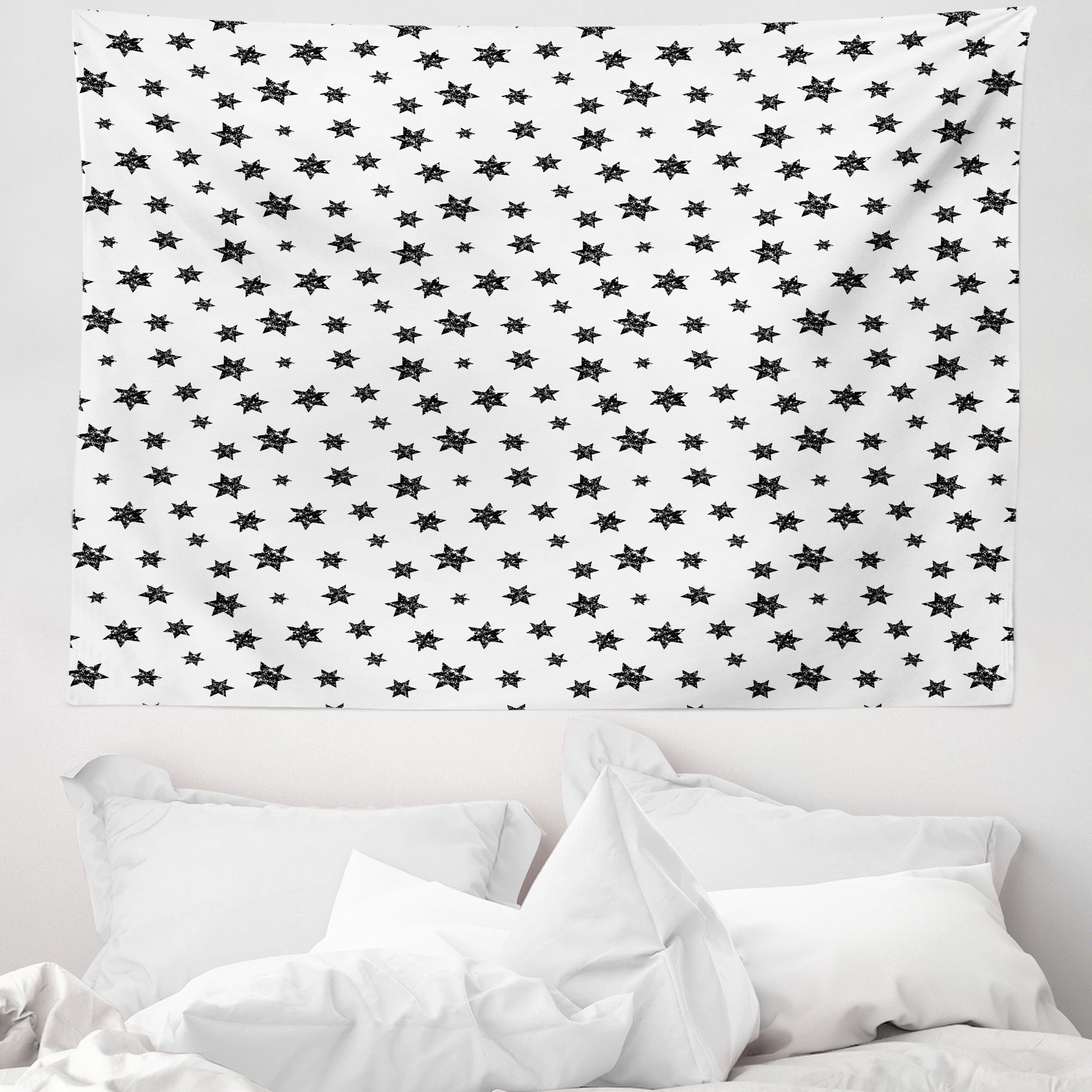 Wandteppich aus Weiches Mikrofaser Stoff Für das Wohn und Schlafzimmer, Abakuhaus, rechteckig, Modern Kunst Sterne Grunge-Stil