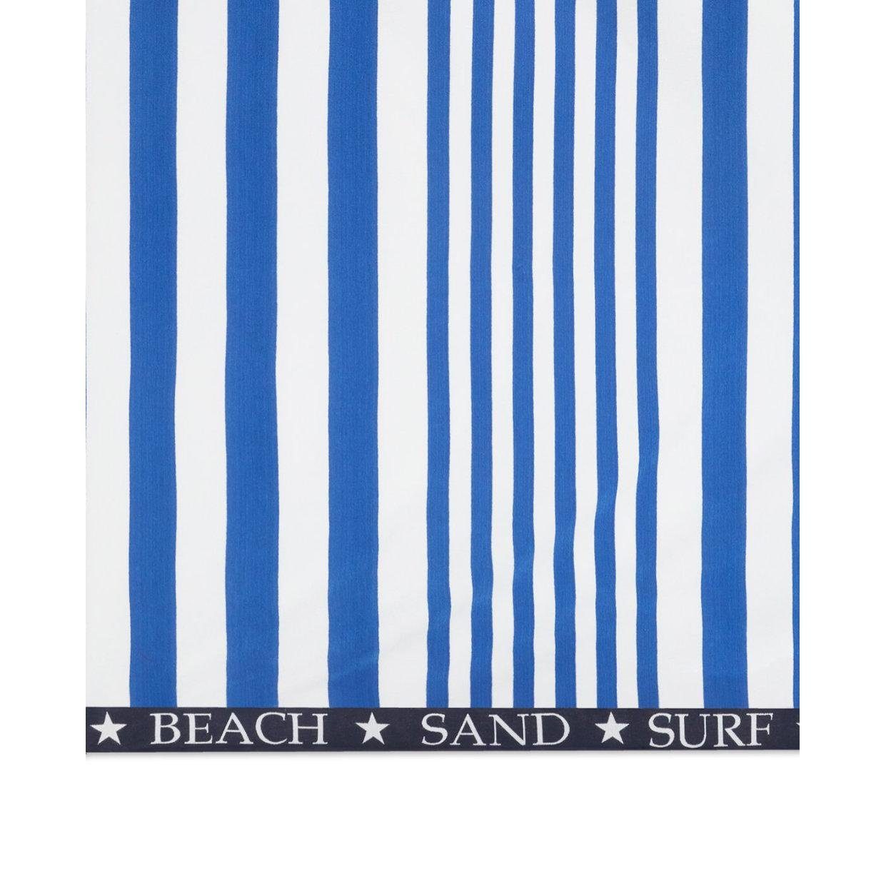 Strandtuch Cotton LEXINGTON Lexington Terry Striped Badetücher (200x180) Family White Blue
