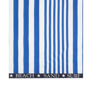 Lexington Badetücher LEXINGTON Strandtuch Family Striped Cotton Terry Blue White (200x180)