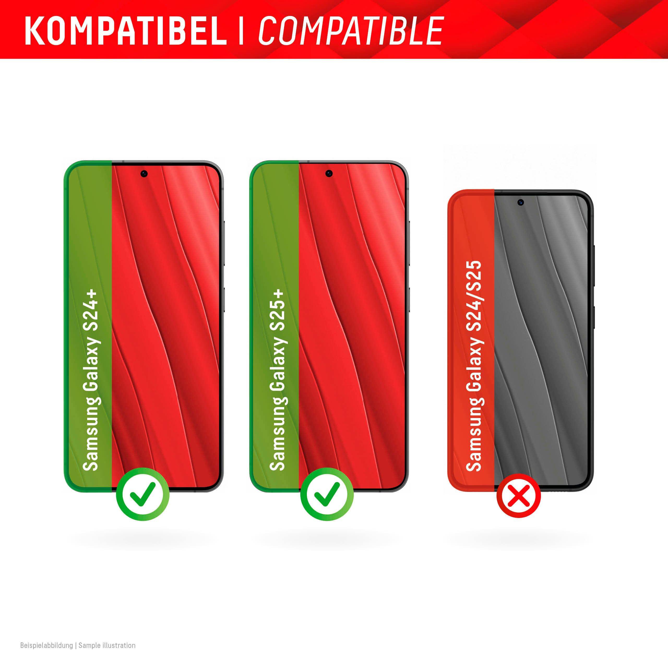 Displex Displayschutzglas Smart Glass für Samsung Galaxy S24+, Samsung Galaxy S25+, Displayschutzfolie Displayschutz kratzer-resistent 9H unzerbrechlich – Bild 5 von 5
