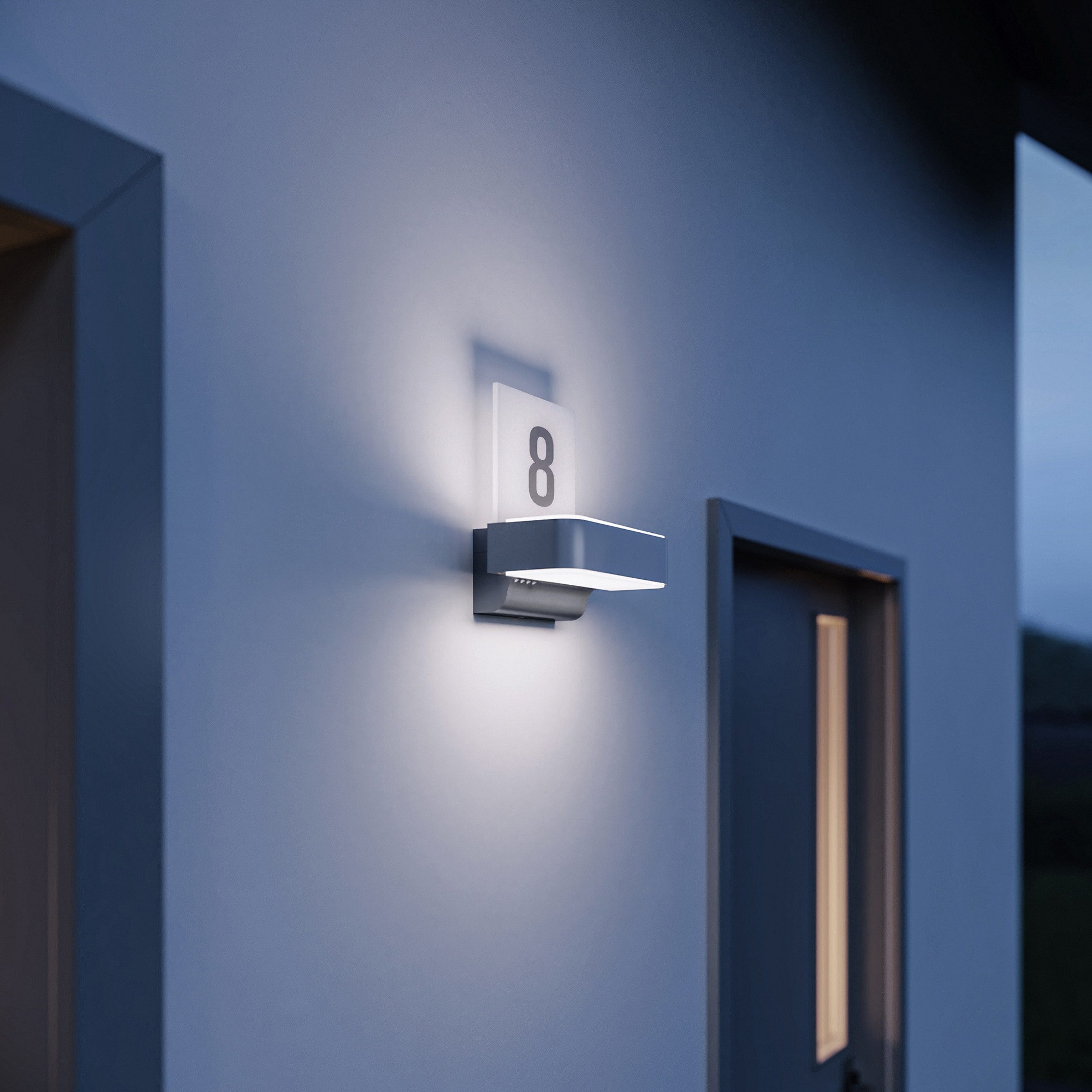 steinel LED Außen-Wandleuchte L 820, mit Bewegungsmelder und Bluetooth, LED fest integriert, Warmweiß, 9,8 W, Softlichtstart, Hausnummernleuchte