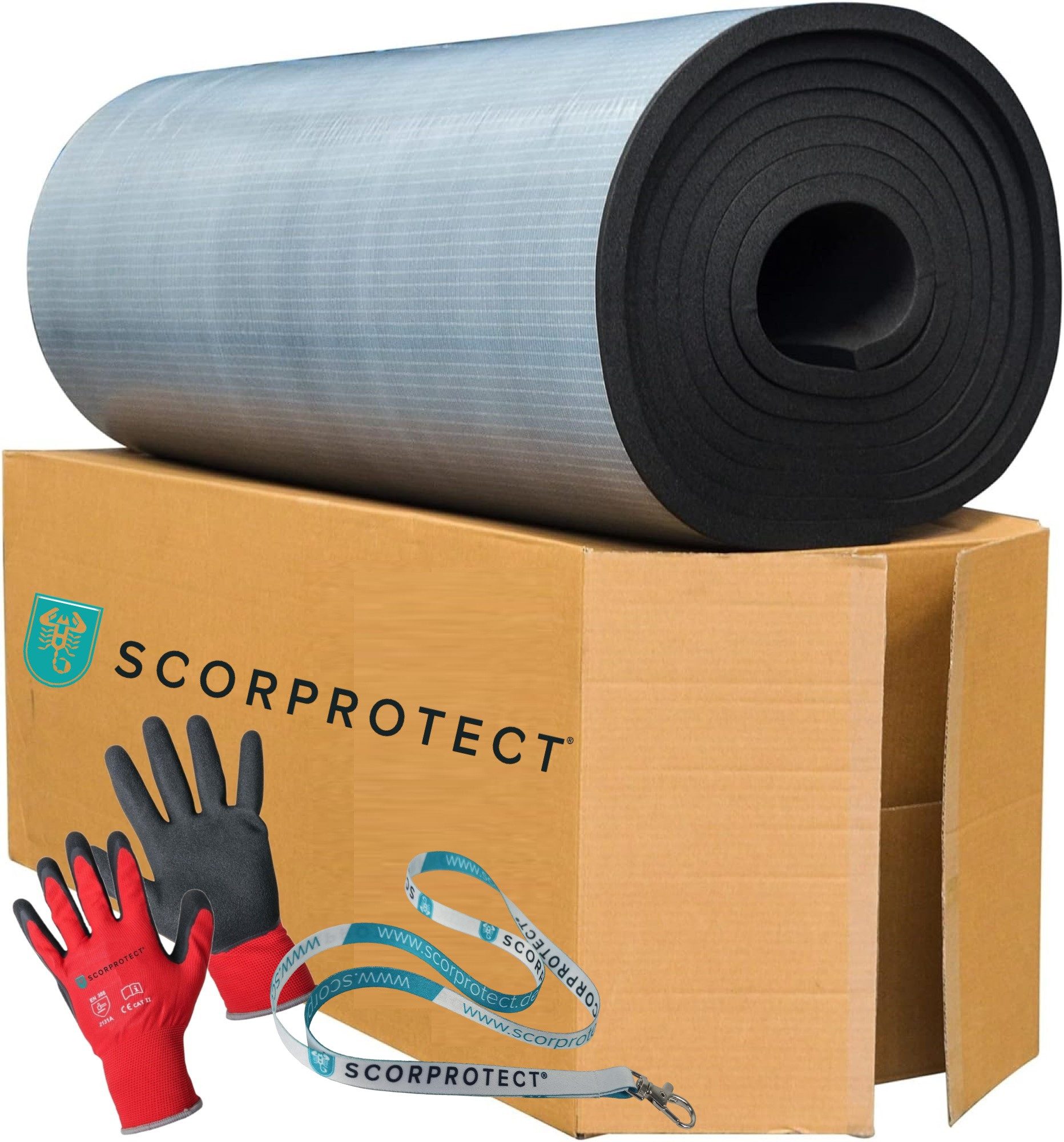 Scorprotect® Rollladenkastendämmung Scorprotect® Kautschuk Platte selbstklebend