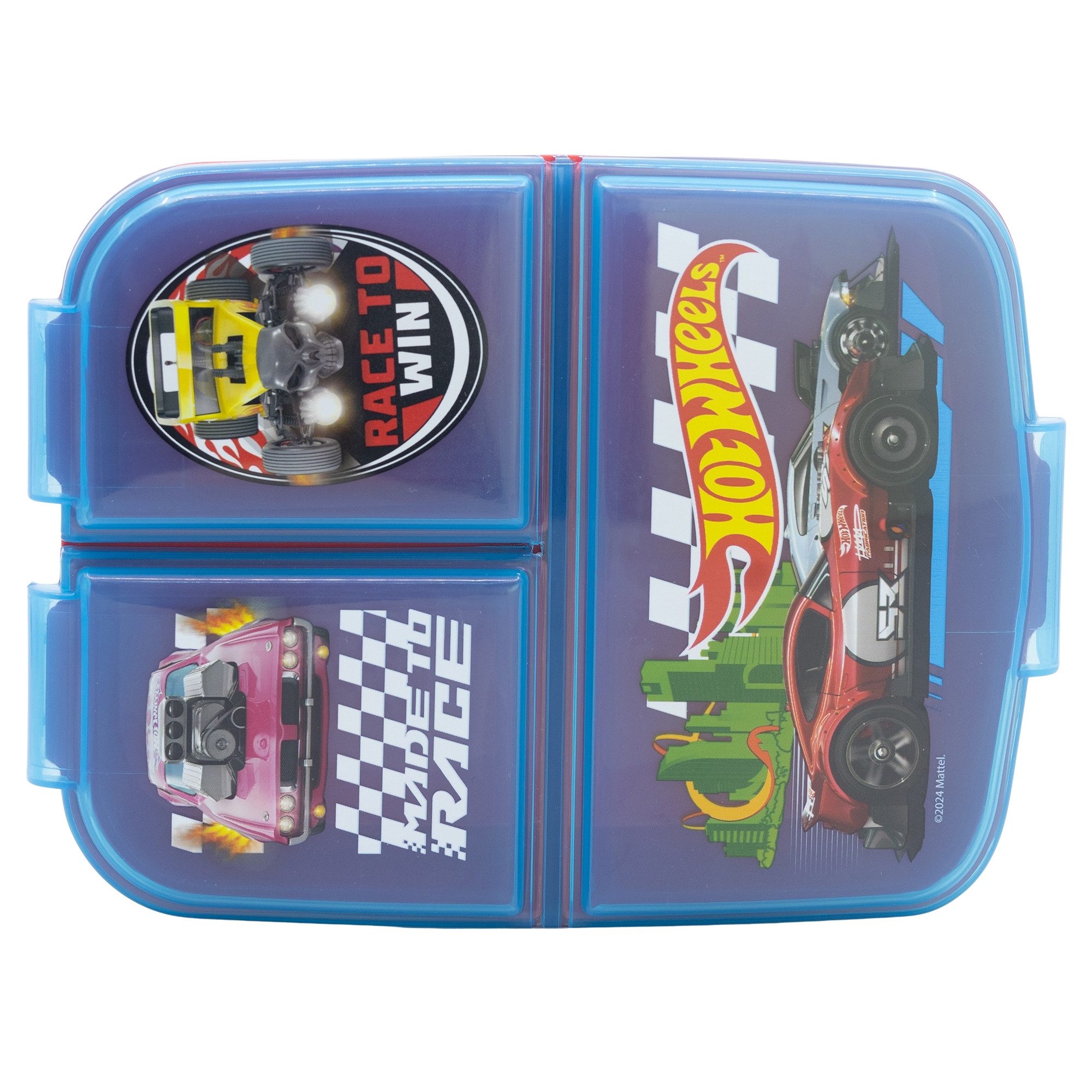 Hot Wheels Lunchbox Hot Wheels Race 2 tlg. Lunch Set Brotdose 3 Kammer Becher 350 ml, (2-tlg., Spar-Set)