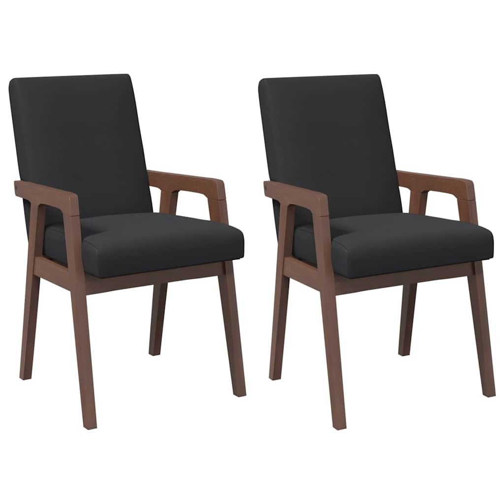 vidaXL Esszimmerstuhl Esszimmerstühle mit Kissen 2 Stk. Braun Massivholz Gu günstig online kaufen