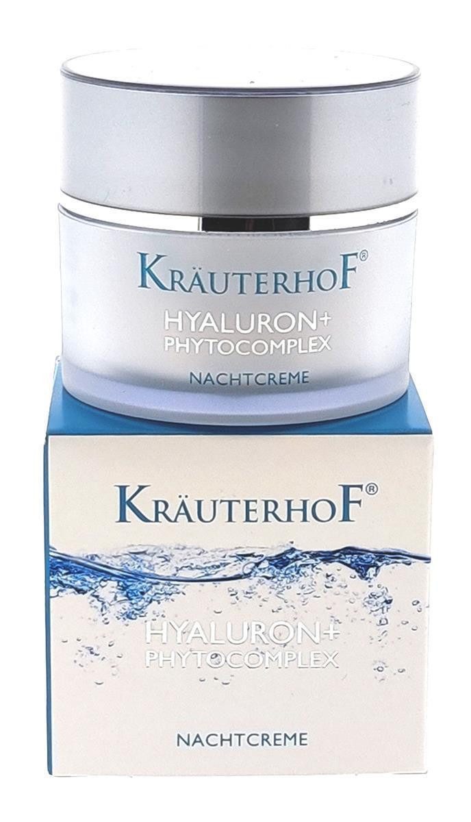 Kräuterhof Nachtcreme Hyaluron Nachtcreme Gesichtspflege 50ml Farblos Packung, 1-tlg., Feuchtigketspflege Hautpflege Feuchtigkeitscreme