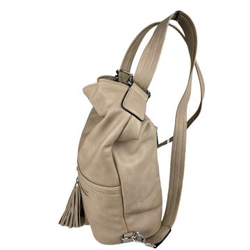 Taschen4life Schultertasche Rucksacktasche D2638 Multifunktionstasche / Rucksack & Schultertasche, moderne Optik, Multifunktionstasche, als Schultertasche oder Rucksack