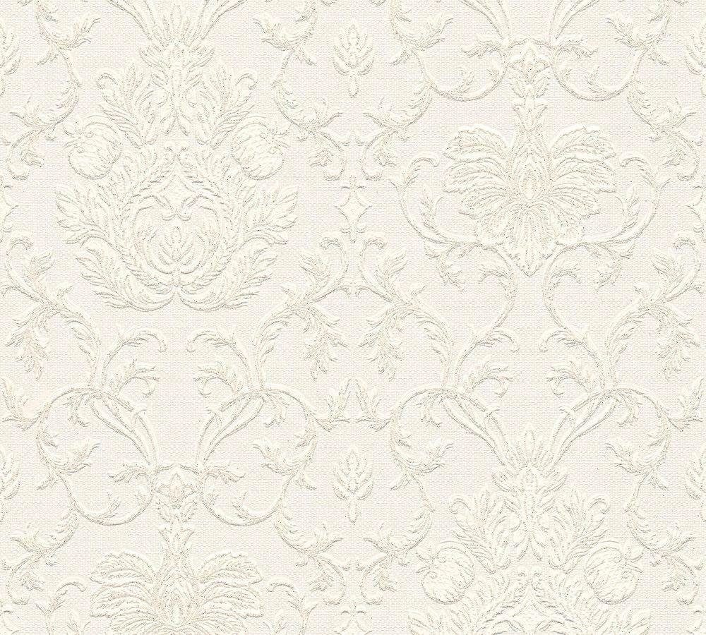 living walls Schaumtapete Belle Epoque, leicht strukturiert, Barock, gemustert, ornamental, Barock Tapete Floral Обои Wohnzimmer Schlafzimmer Küche modern Büro