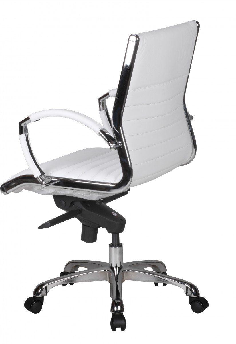 Echtleder X-XL Design furnicato Bürostuhl SALZBURG 2 120kg Bezug Schreibtischstuhl Chefsessel Weiß