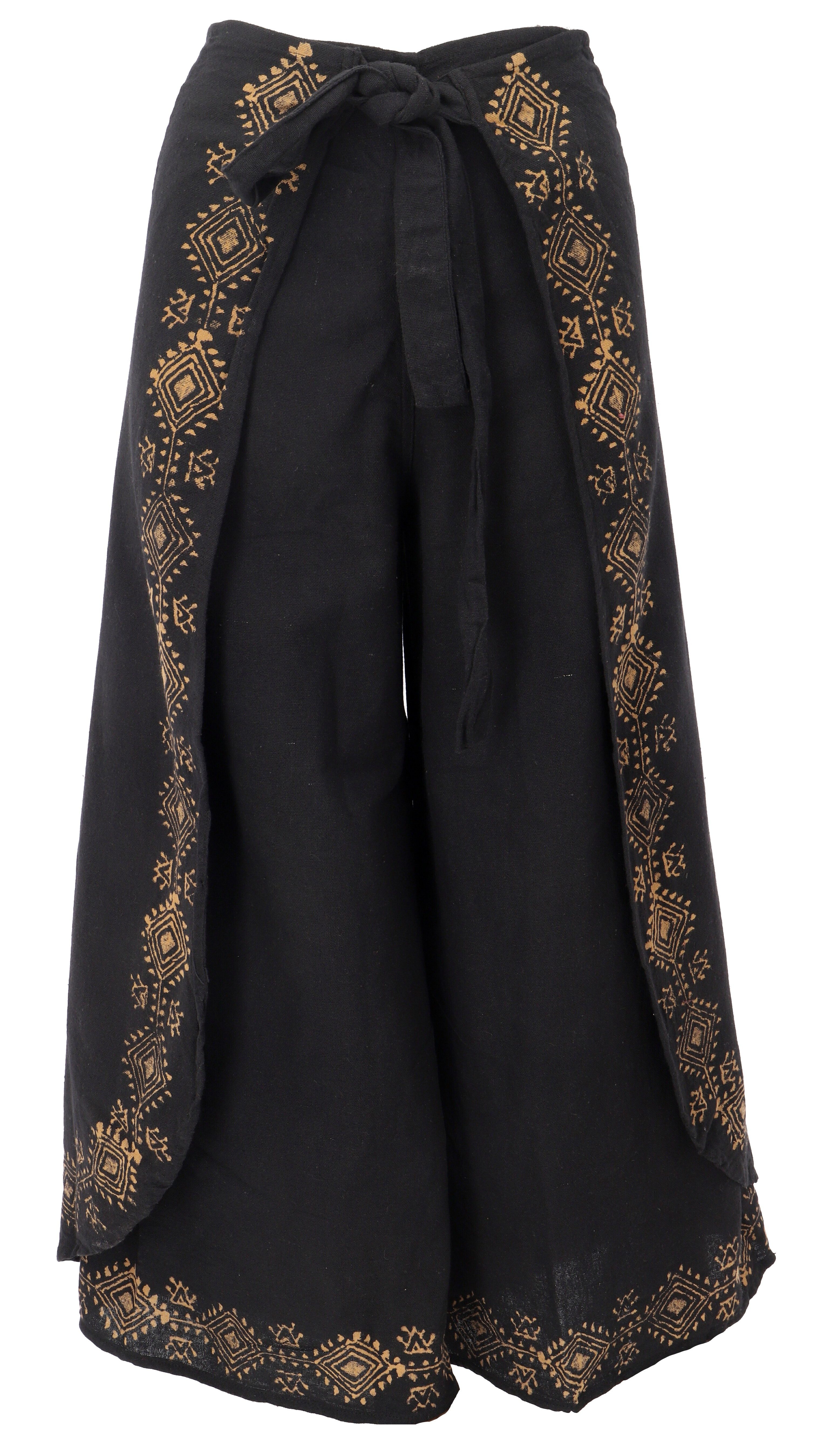 Guru-Shop Relaxhose Palazzohose, langer Boho Hosenrock, Wickelhose,.. alter günstig online kaufen
