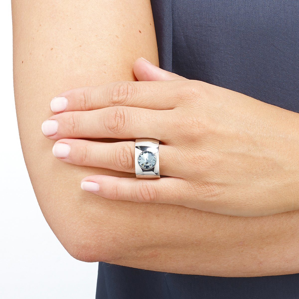 Heideman Fingerring 14 Poliert Damenring mit Coma (Ring, farbig Stein weiss oder inkl. Geschenkverpackung), 1-tlg