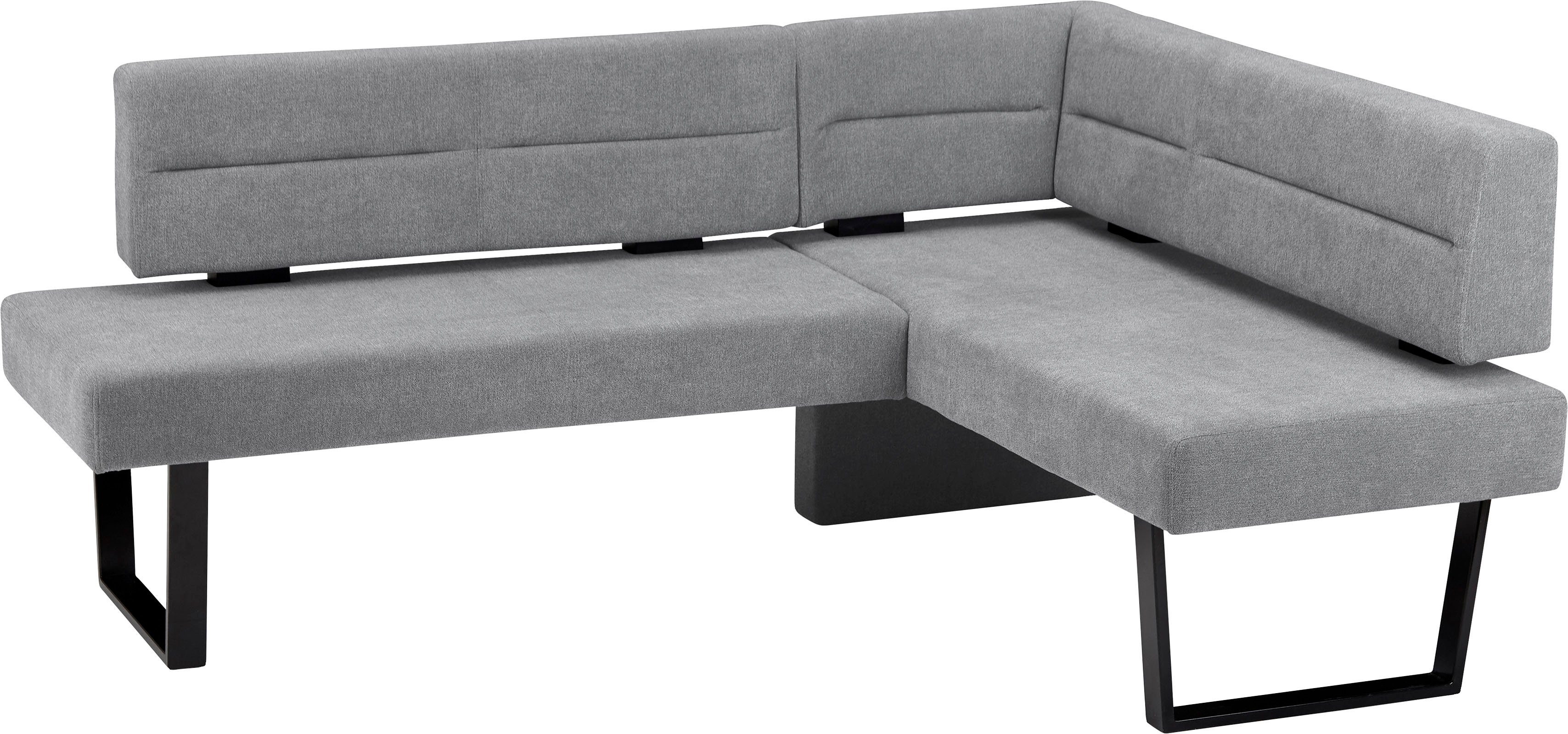 massivline&more Eckbank, modernes Design, Gestell aus massivem Metall