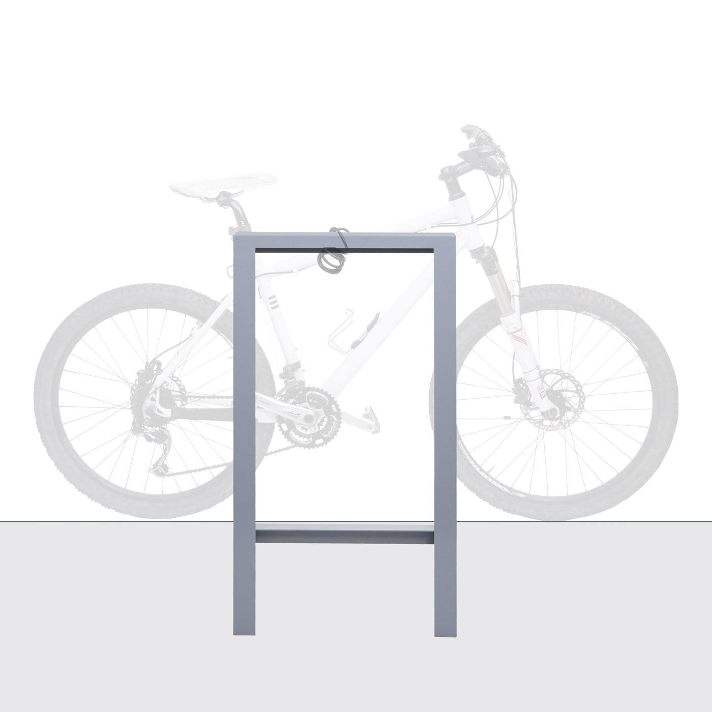 PROREGAL® Fahrradständer Fahrradbügel 115x60x6cm Anlehnbügel verzinkter Karbonstahl