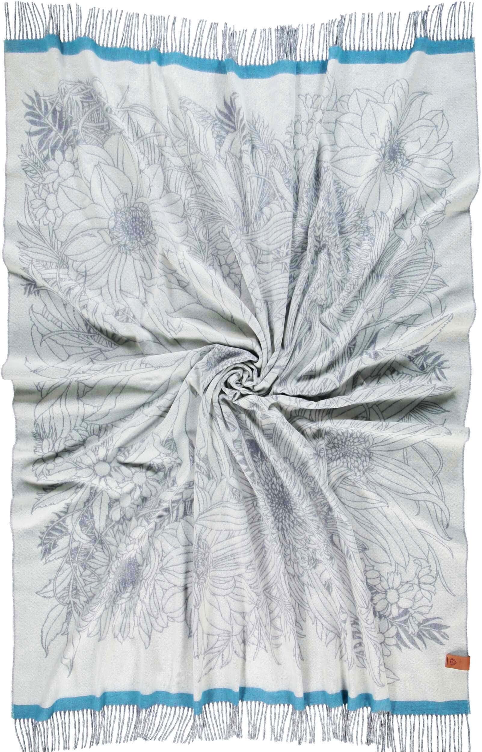 Plaid Polyester Decke, Fraas, Co2 neutral naturweiß