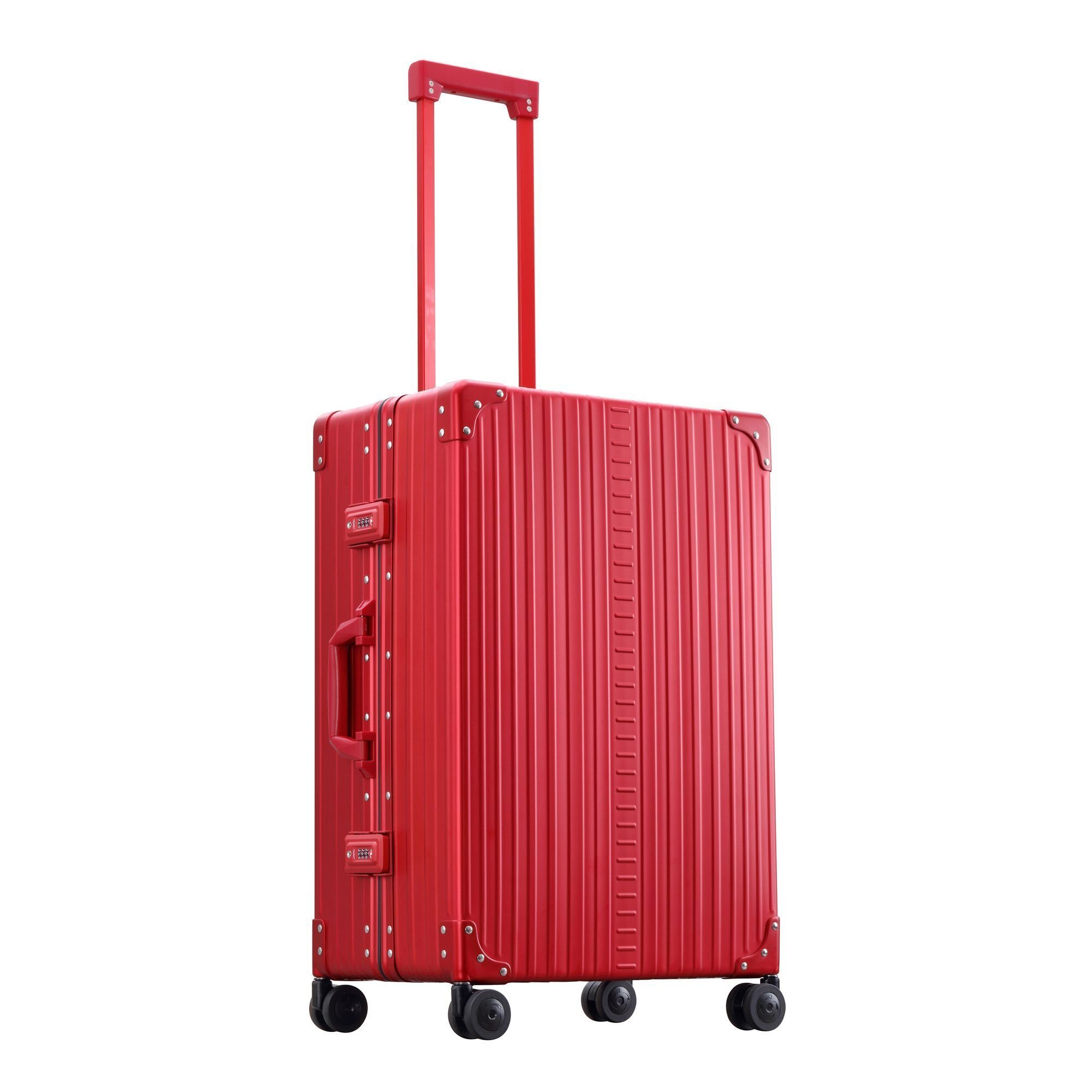 Hartschalen-Trolley Aluminium Traveler, 4 ALEON ruby Rollen,