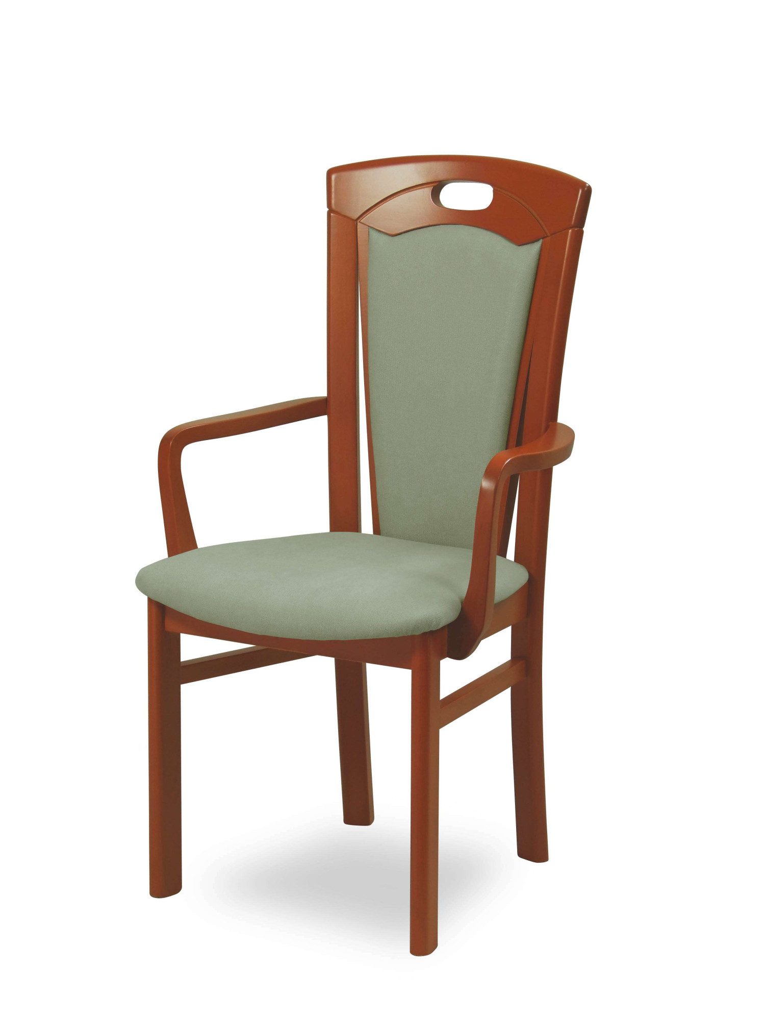 Home affaire Esszimmerstuhl FERDI, Armlehnstuhl, Made in Italy, Massivholz (1 St), Bezug Feinstruktur (wasser-und fleckabweisend) oder Struktur