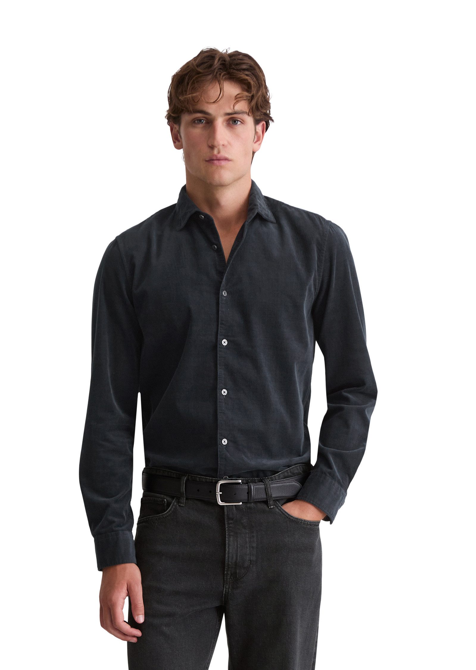 Marc O'Polo Langarmhemd mit feiner Rippenstruktur günstig online kaufen