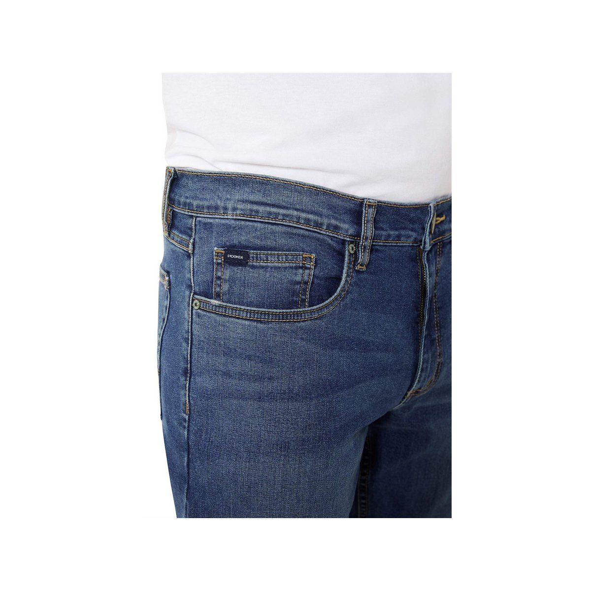 Stooker Men 5-Pocket-Jeans uni (1-tlg)