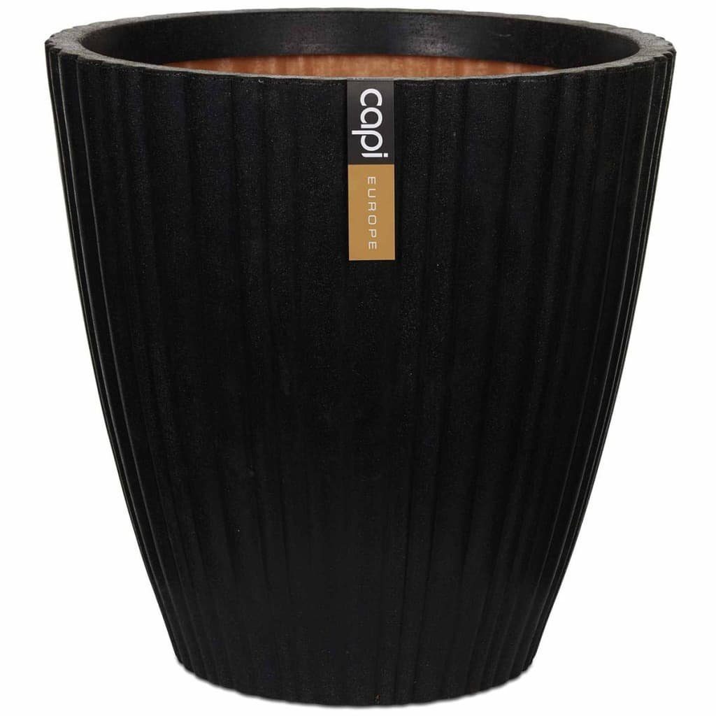 Capi Blumentopf Blumenkübel Urban Tube 40x40 cm KBLT801 Schwarz St) (1 Konisch