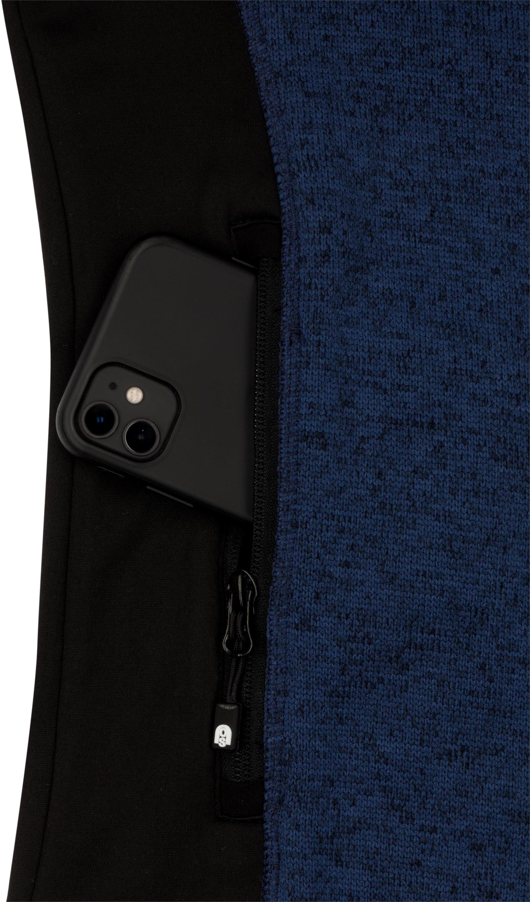 normani Fleecejacke Herren Strick-Fleecejacke Wapusk Strickjacke Cardigan mit Stehkragen und Seitentaschen Outdoor