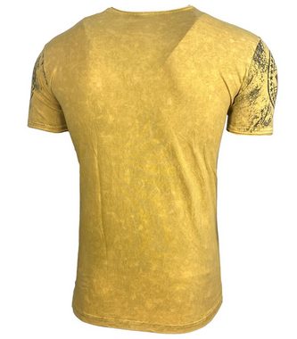 Baxboy T-Shirt Baxboy Batik style Herren T-Shirt mit Front Logo Print