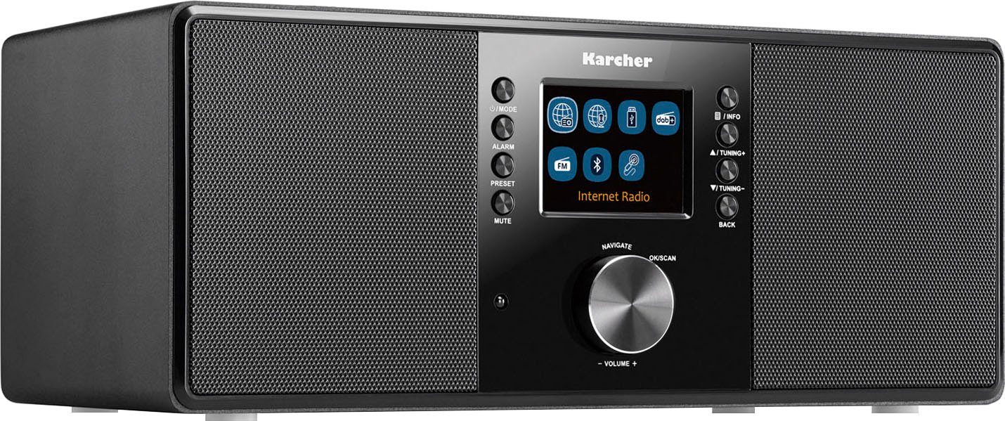 Karcher DAB 7000i Internet-Radio (Digitalradio (DAB), FM-Tuner mit RDS, Internetradio, UKW mit RDS, 14 W, FM-Tuner mit RDS, Internetradio, DAB+, Bluetooth, 14 W, Stereo)