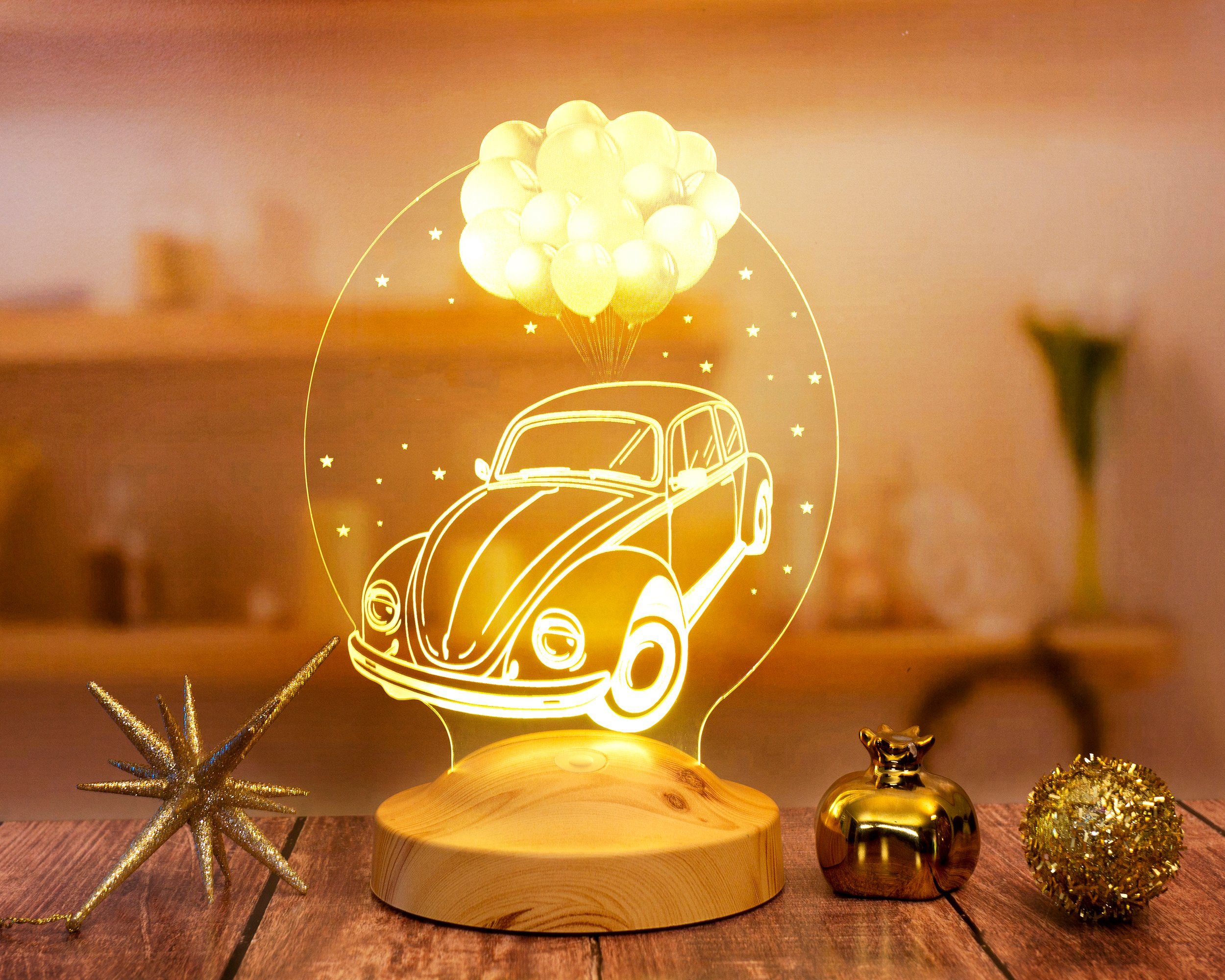 Geschenkelampe LED Nachttischlampe Nostalgisches Auto vw käfer geschenk 3D günstig online kaufen