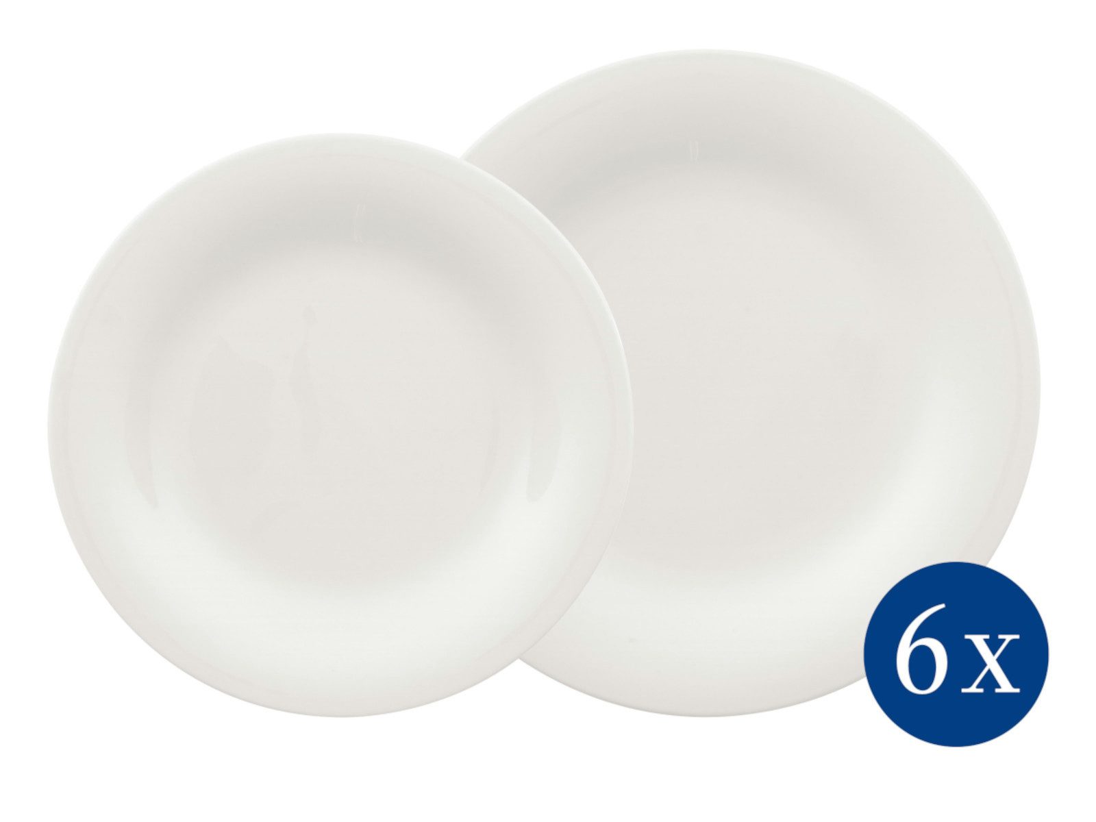 vivo Villeroy & Boch Group Teller-Set Essential White Teller Set 12tlg, Premium Porcelain