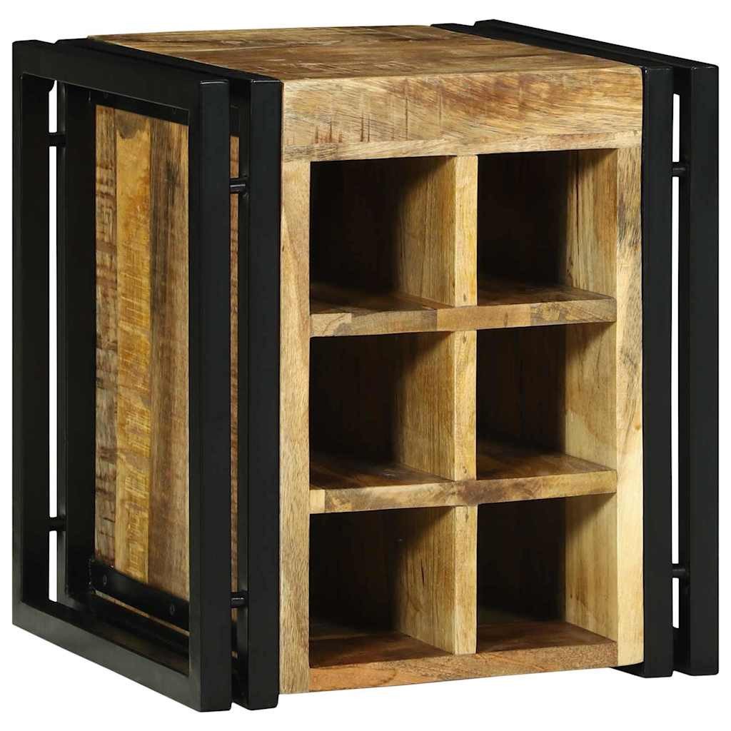vidaXL Barschrank Weinregal Braun und Schwarz 35 x 35 x 39 cm Massivholz (1-St)