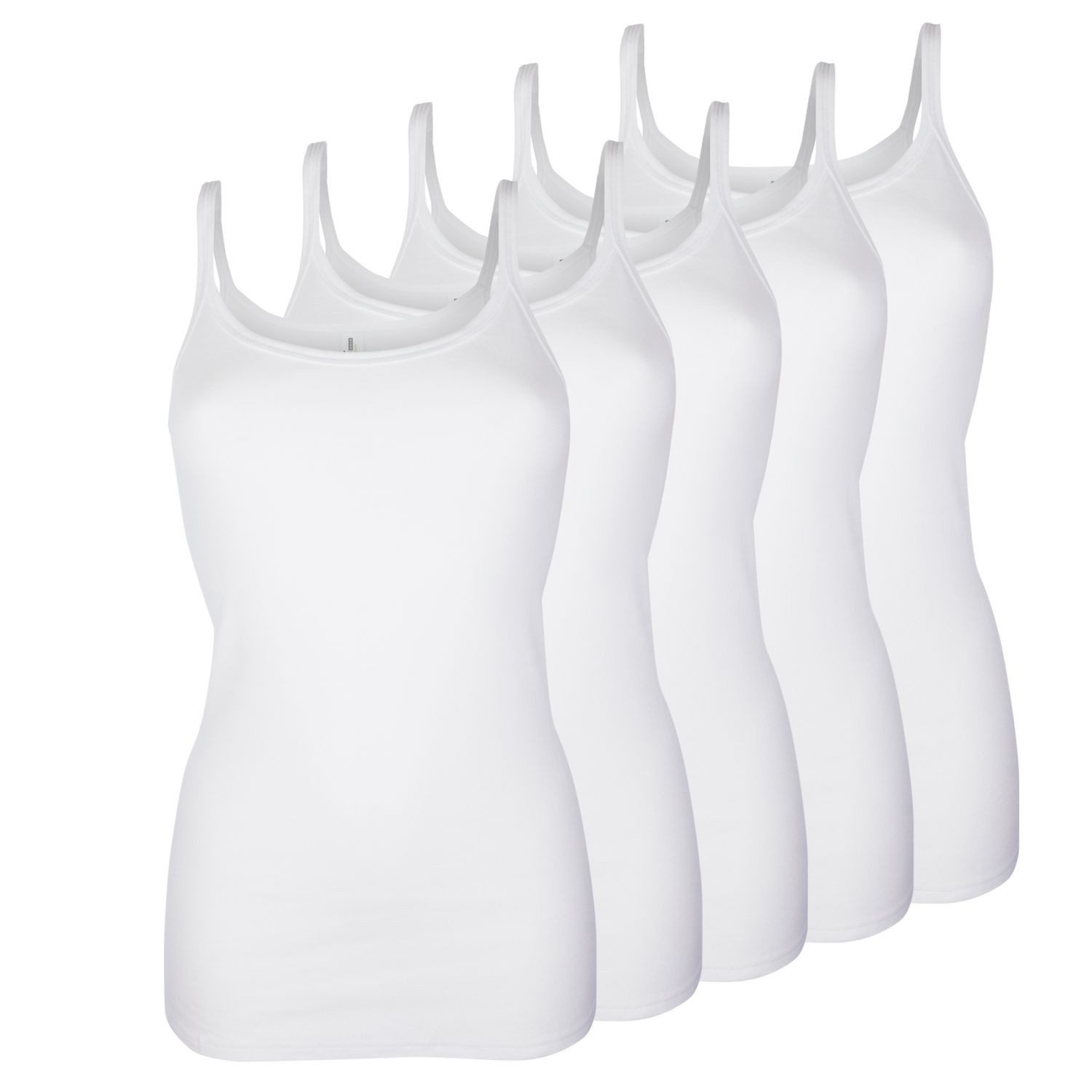Pompadour Unterhemd (Mehrpack, 5 Stück) Spaghettiträger Unterhemden, Bio Baumwolle, im 5er Pack