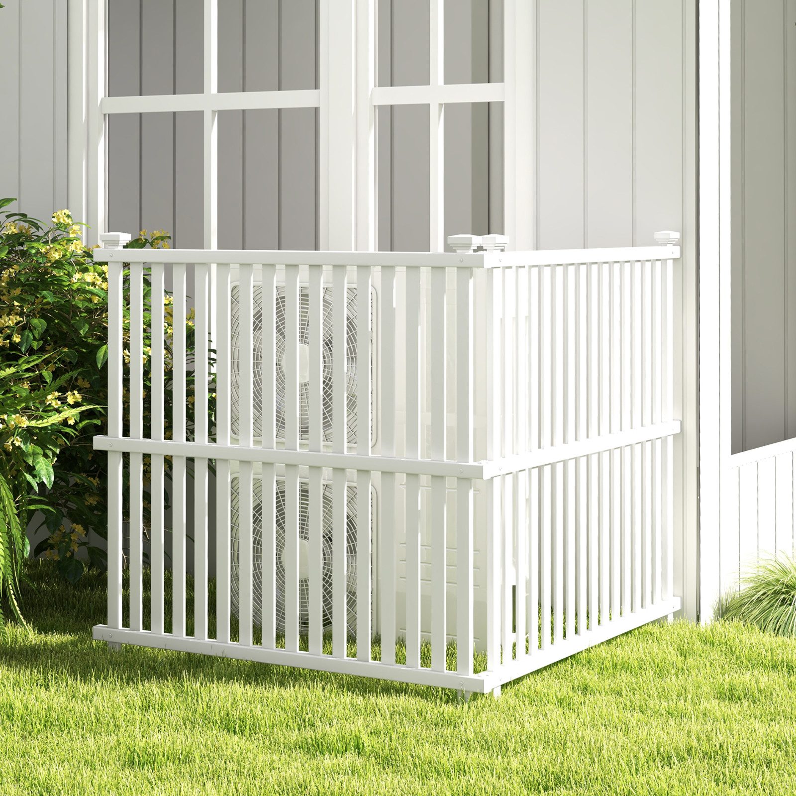 COSTWAY Gartenzaun, 2-teilig, Sichtschutz für Garten günstig online kaufen