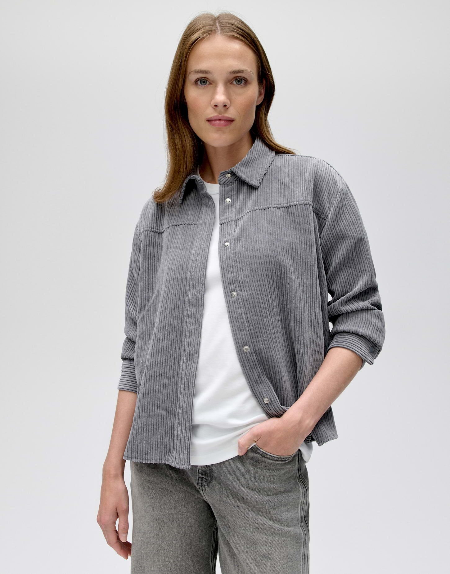 OPUS Langarmbluse Flanky