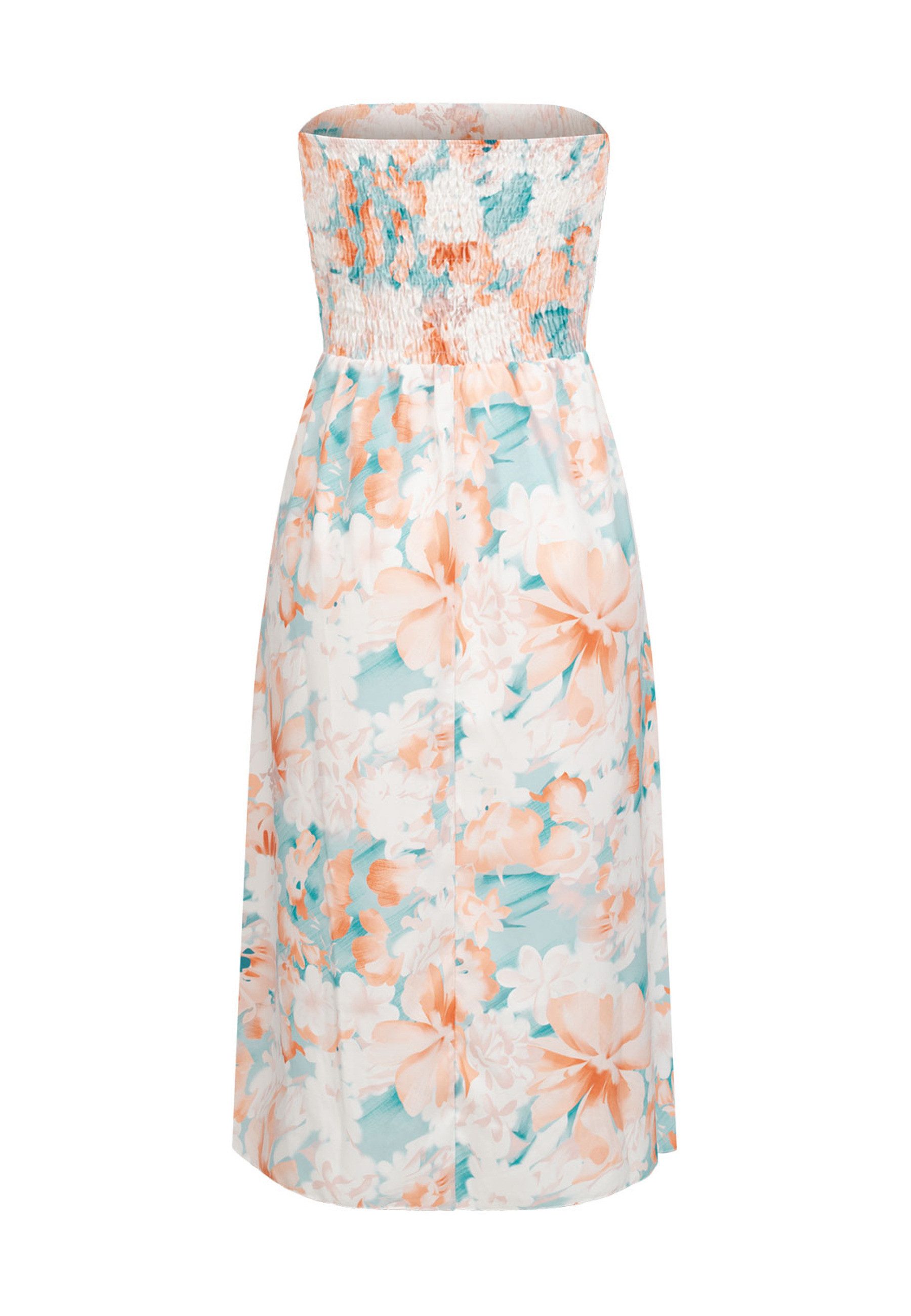 CLOUD 5IVE Shirtkleid CLOUD 5IVE Bandeau Kleid in Wrap Look und AOP Blumen Print (1-tlg)