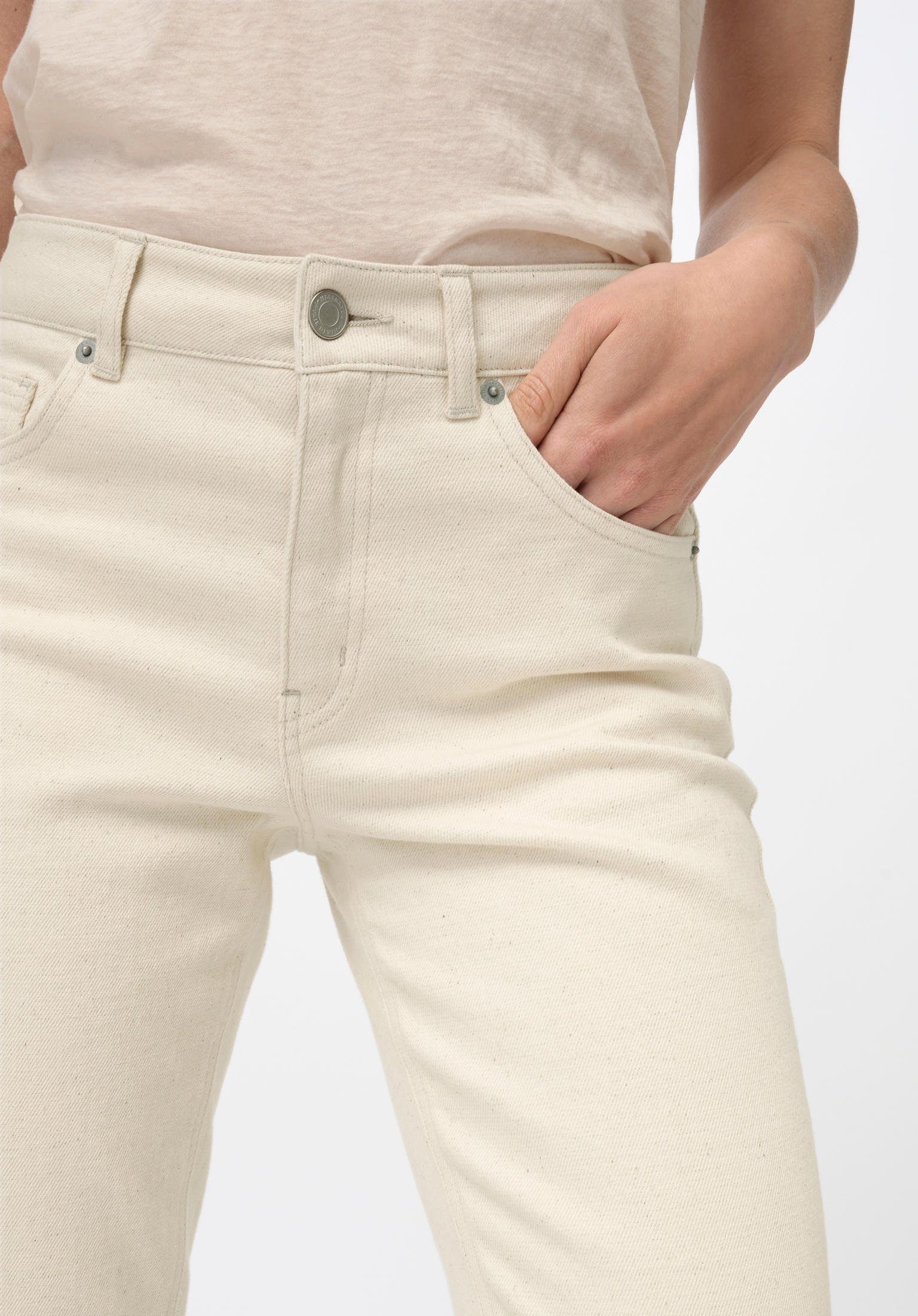 5-Pocket-Jeans mit Bio-Denim Hessnatur (1-tlg) Hanf aus