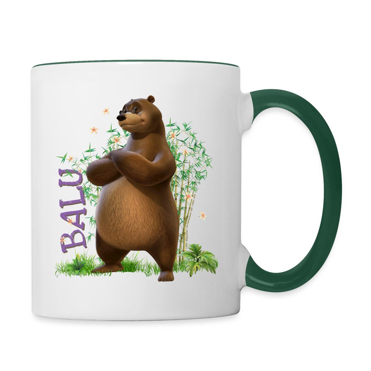 Spreadshirt Tasse Das Dschungelbuch Balu Tasse Zweifarbig, Keramik
