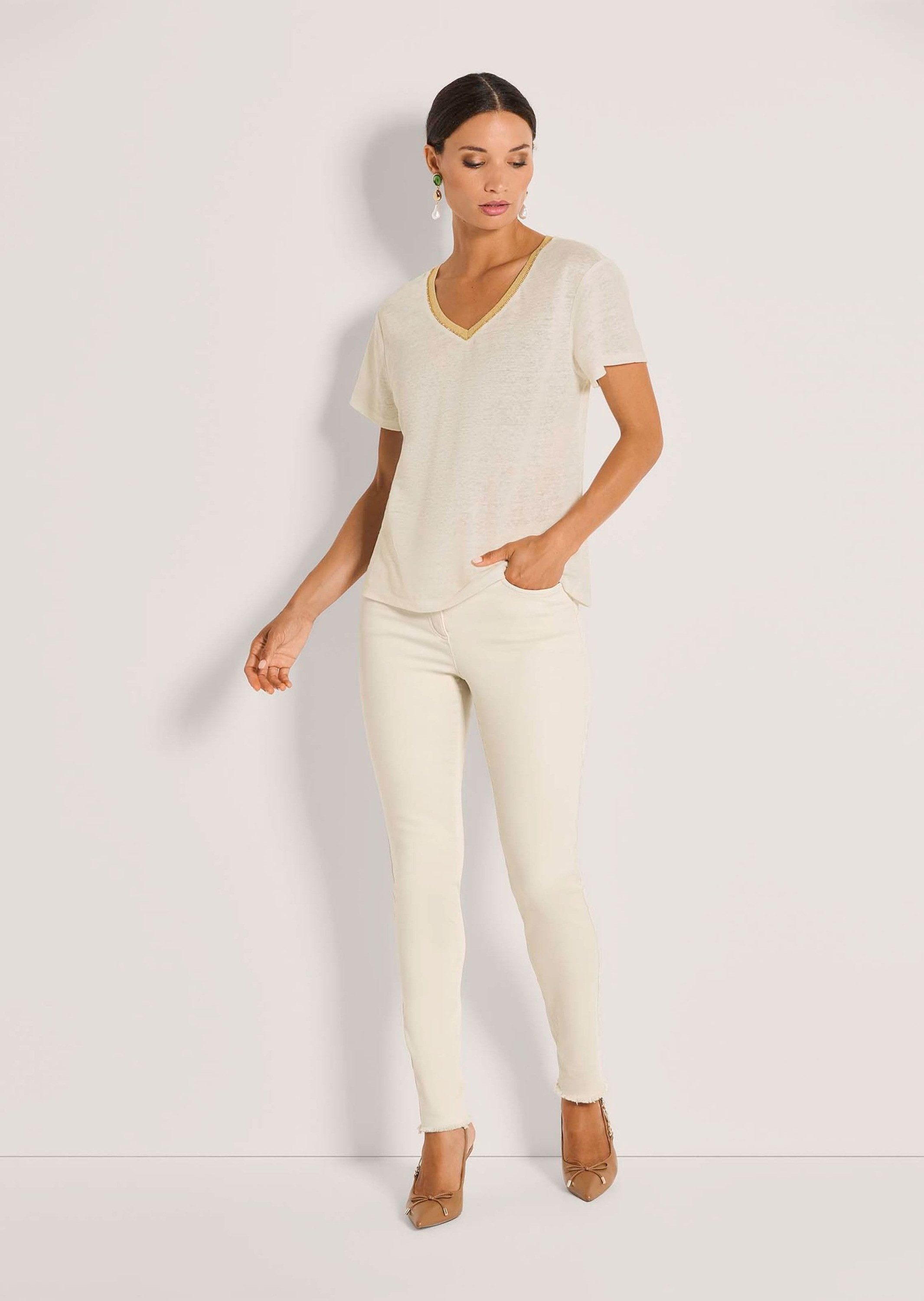 MADELEINE Kurzarmshirt Leinenshirt