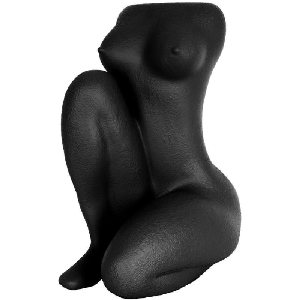 Polyresin (28x22x37cm) Time Lady Present Blumentopf Black Sitting Blumentopf